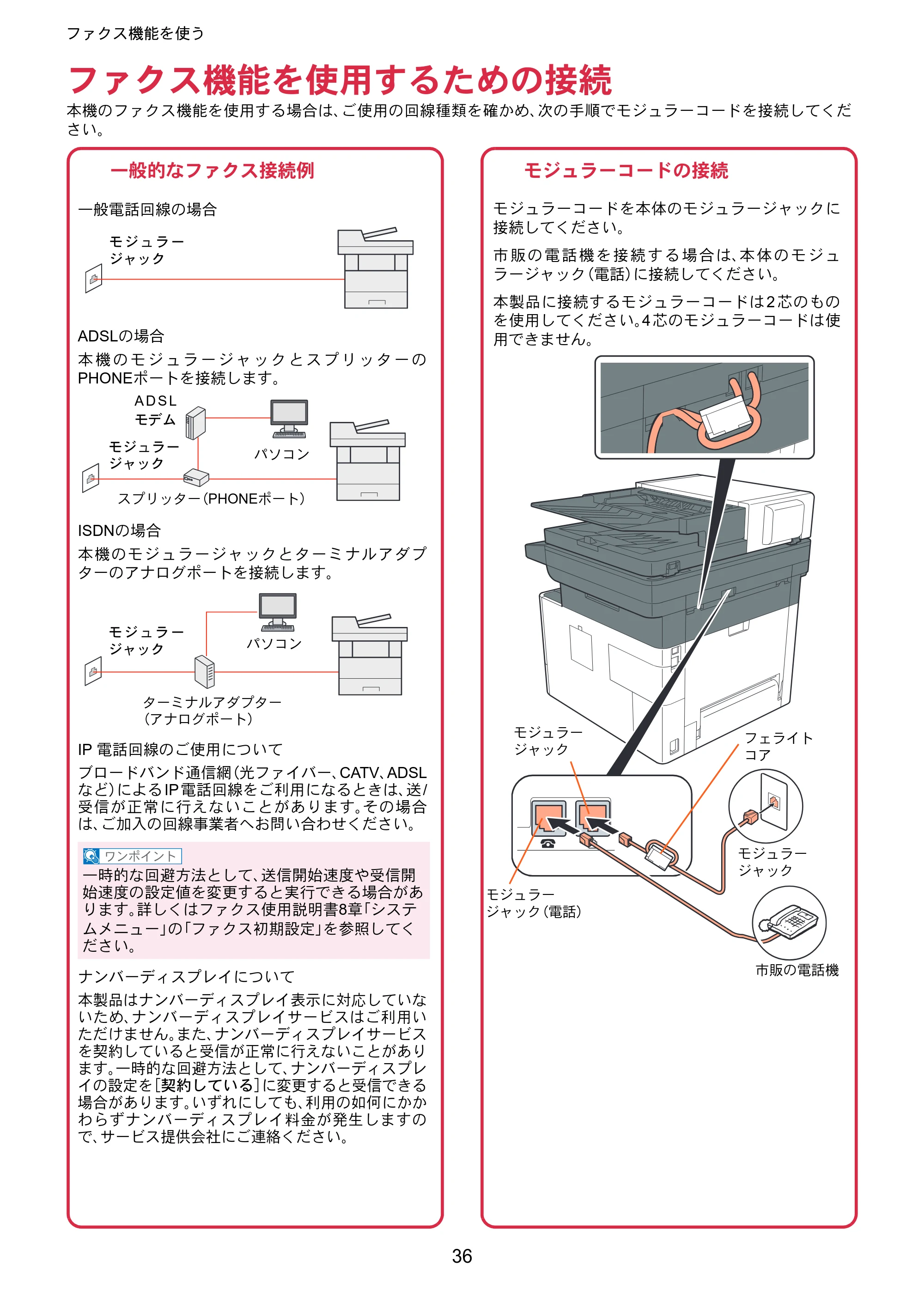 京セラ ECOSYS M2540dw ECOSYS M2540dw クイックガイド — ファクス機能を使う — 原本ページ — 36ページ