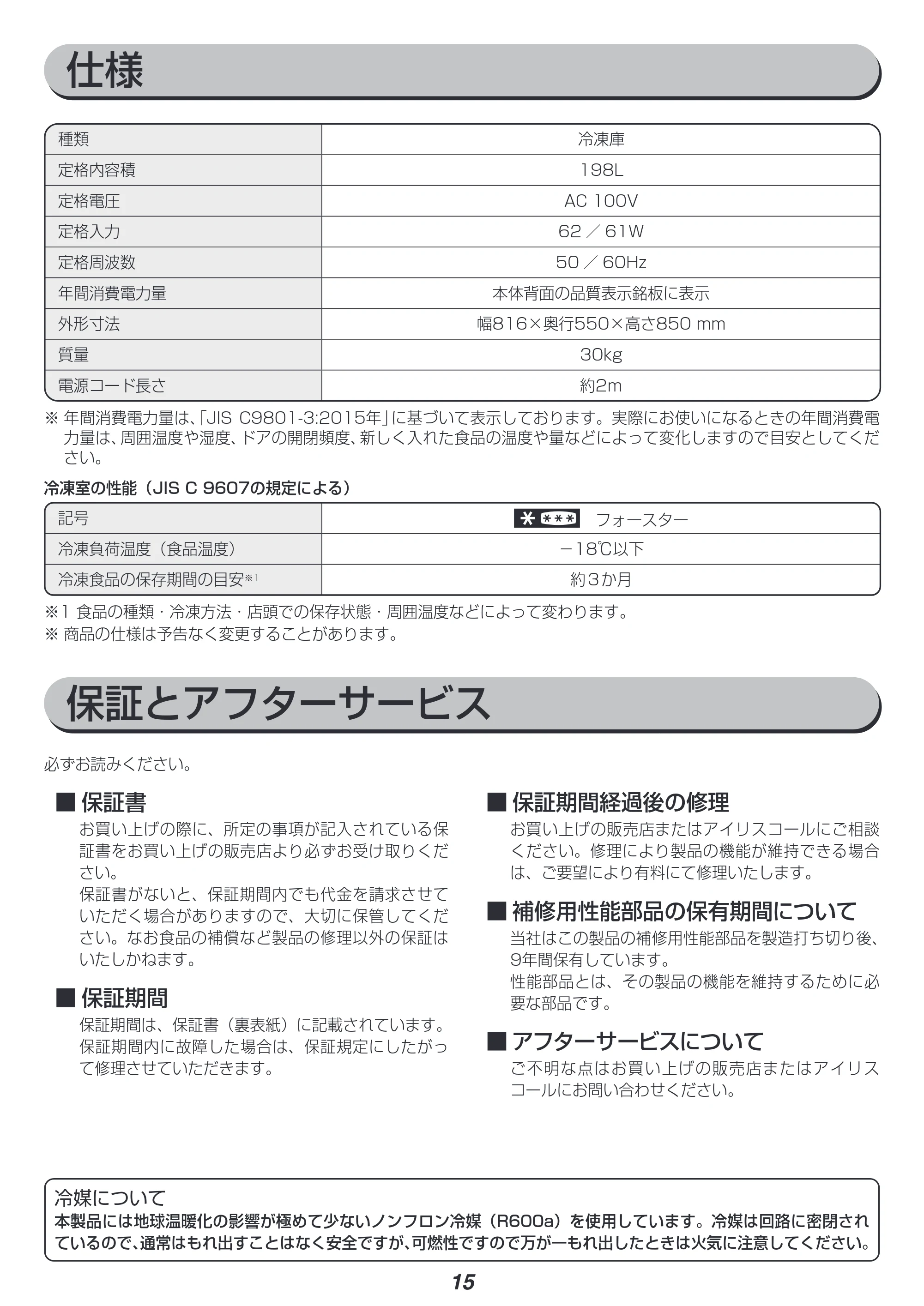 アイリスオーヤマ ICSD-20A 取扱説明書 — 原本ページ — 15ページ
