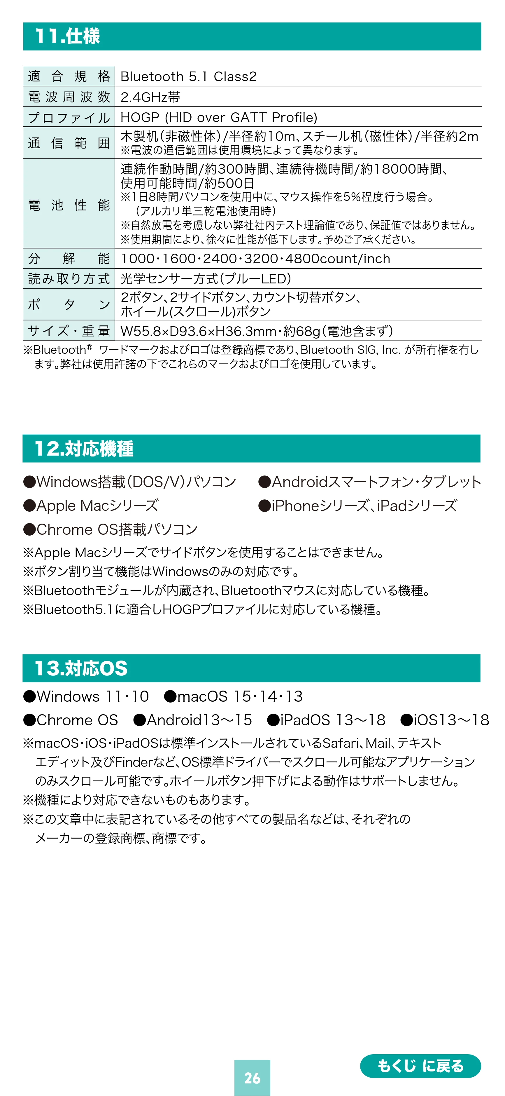 サンワサプライ MA-BBS529BK 取扱説明書 — 原本ページ — 26ページ