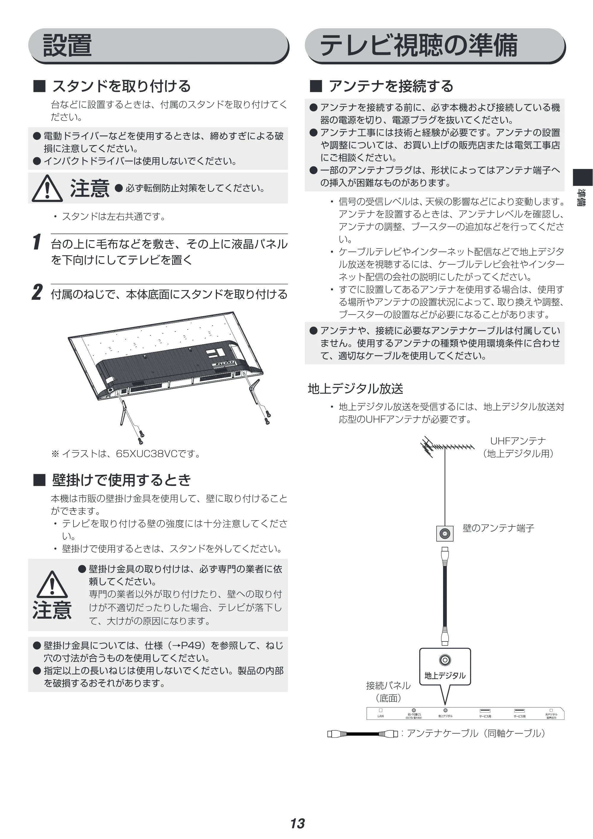 アイリスオーヤマ XUC38VC 取扱説明書 — 原本ページ — 13ページ