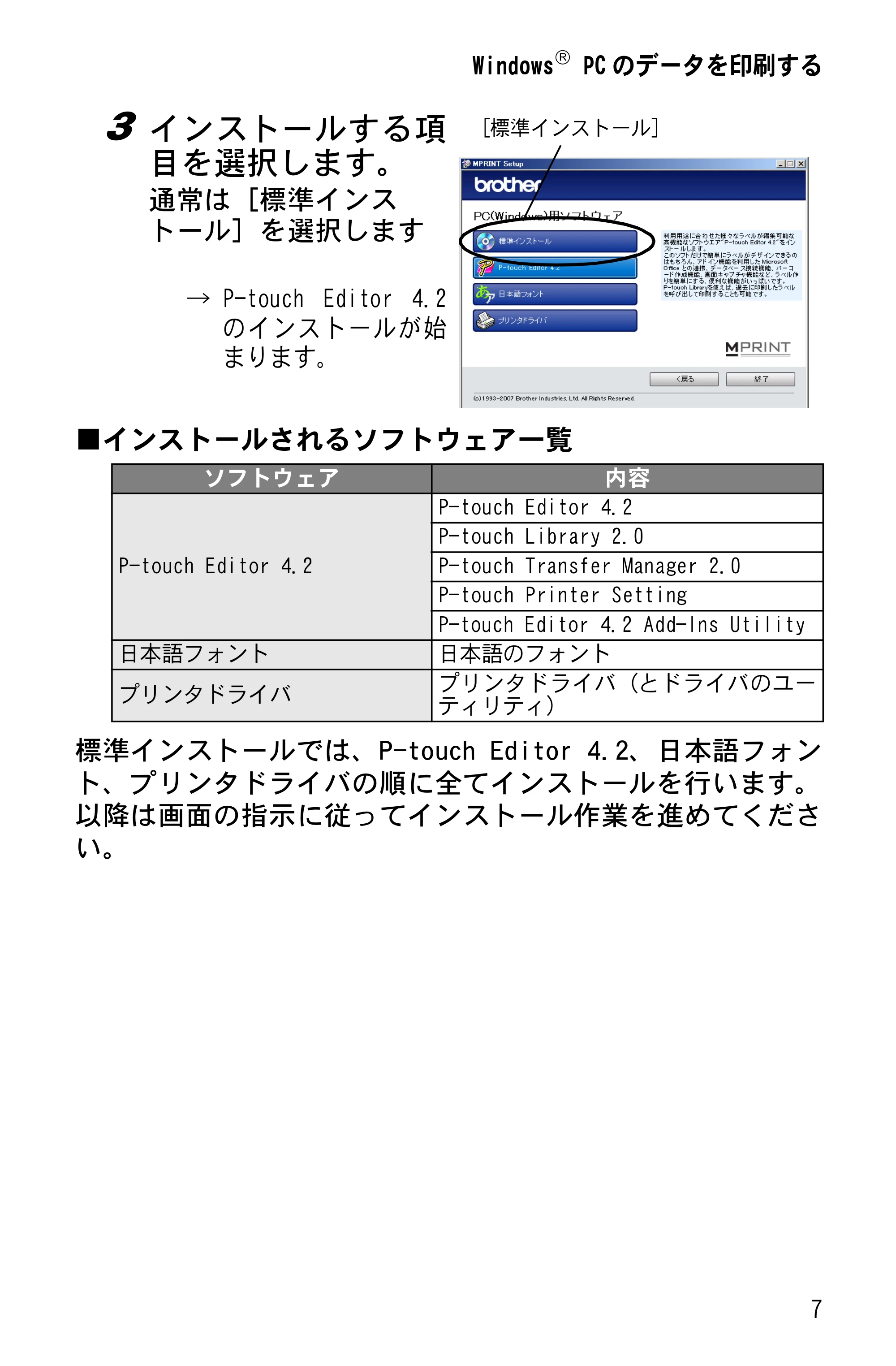 ブラザー MW-260 ソフトウェアガイド — 原本ページ — 9ページ