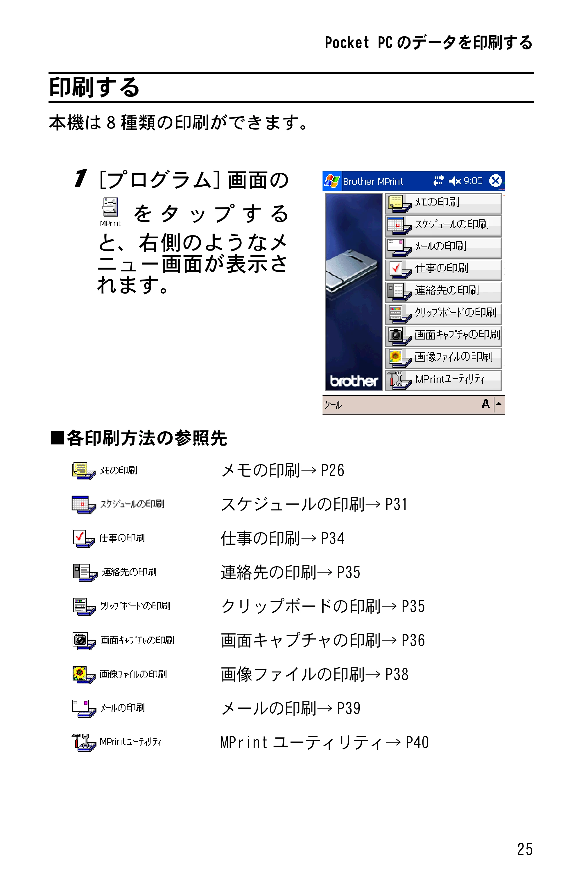 ブラザー MW-260 ソフトウェアガイド — 印刷する — 原本ページ — 27ページ
