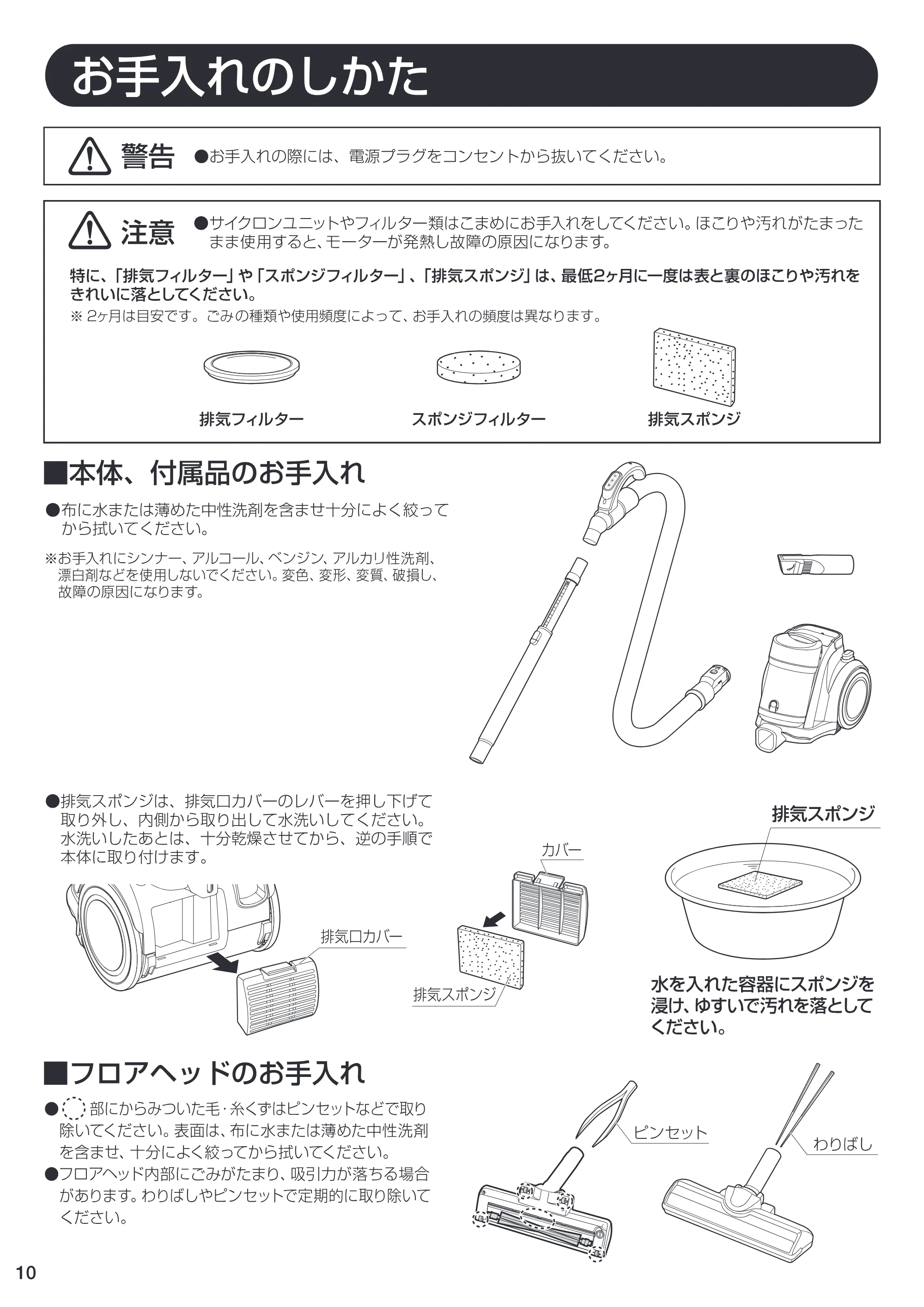 アイリスオーヤマ IC-C100TF 取扱説明書 — 原本ページ — 10ページ