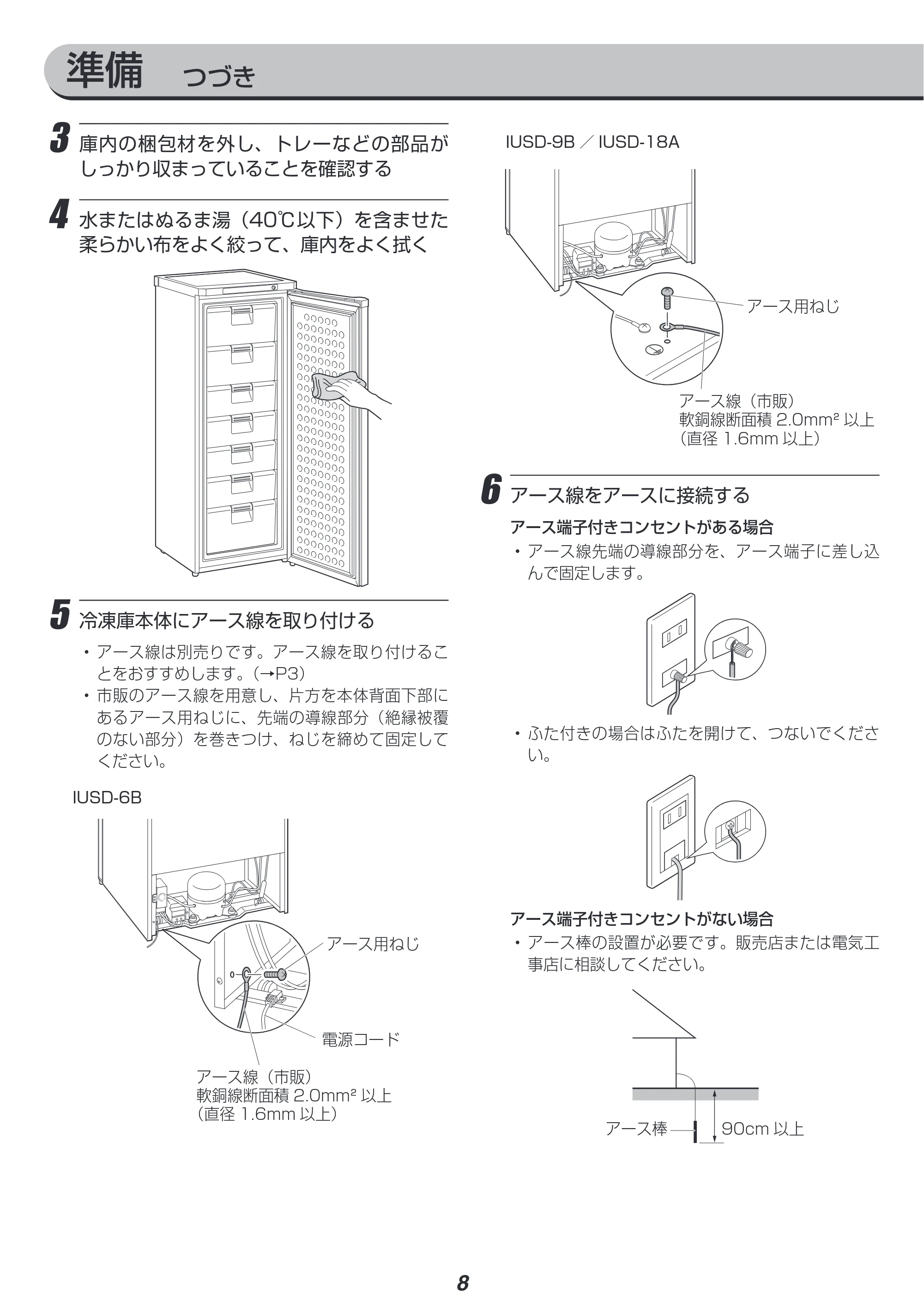 アイリスオーヤマ IUSD-9B 取扱説明書 — 原本ページ — 8ページ
