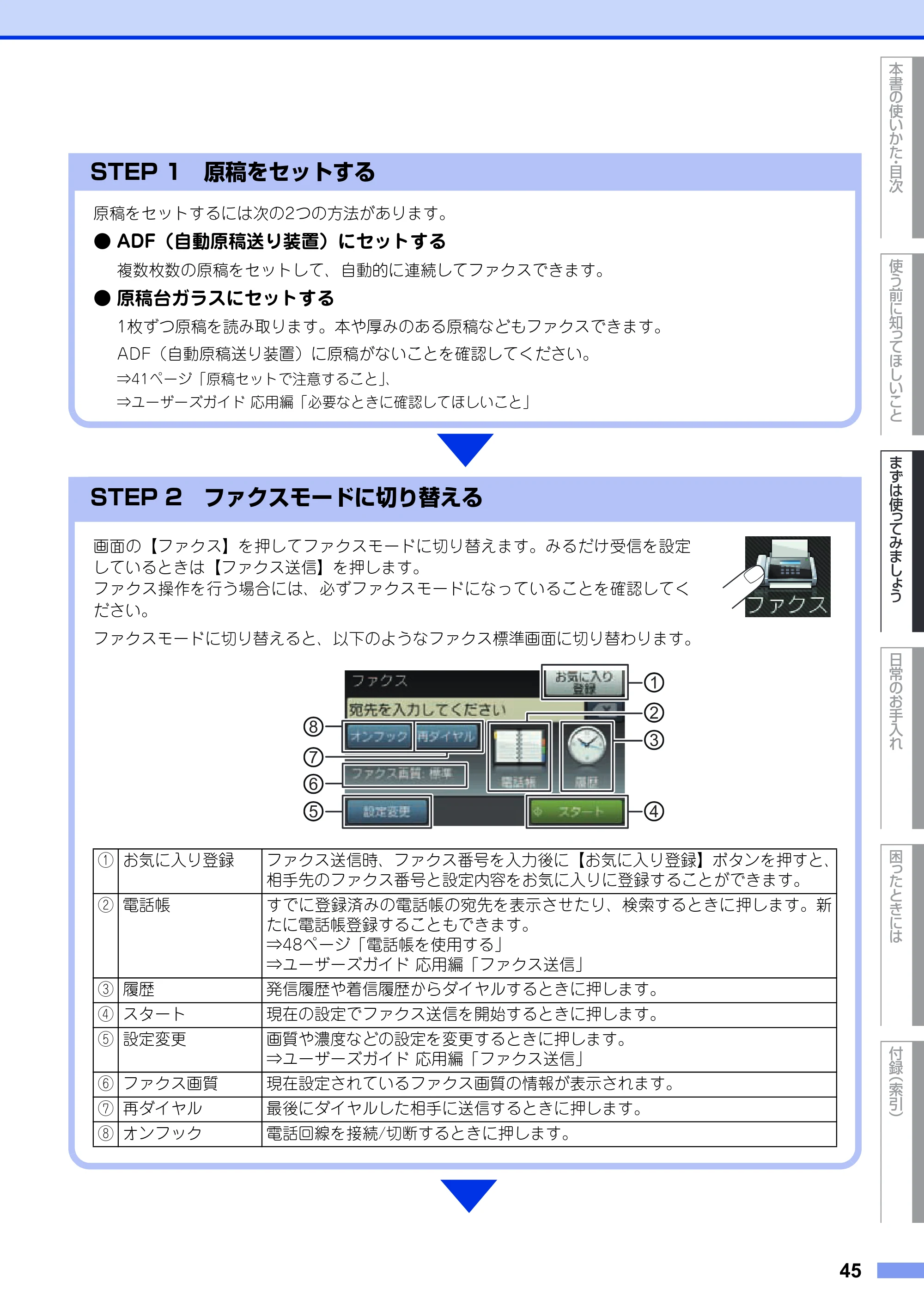 ブラザー MFC-9340CDW ユーザーズガイド ～基本編～ — 原本ページ — 45ページ