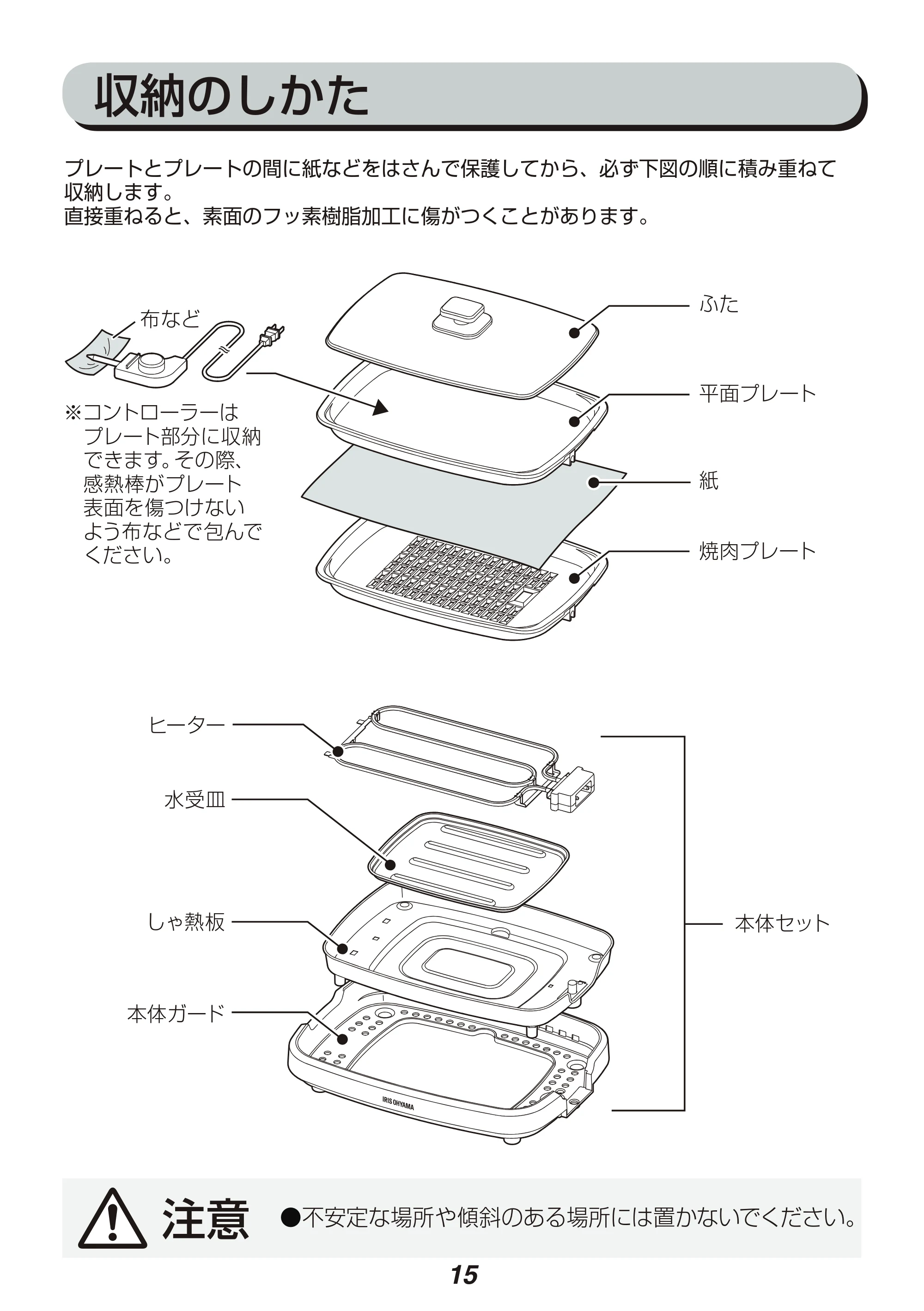 アイリスオーヤマ APA-134 取扱説明書 — 原本ページ — 15ページ