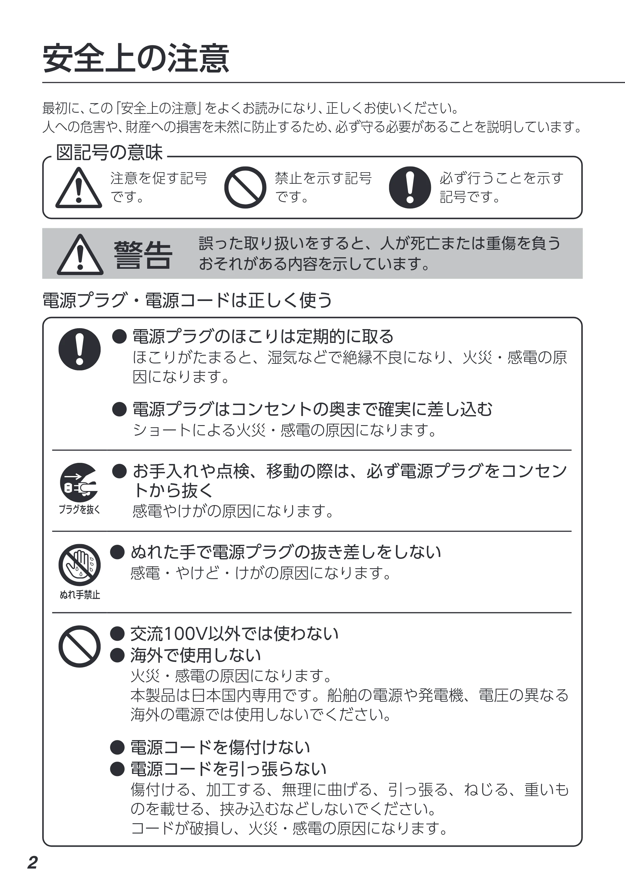 アイリスオーヤマ AHM-HU55A 取扱説明書 — 原本ページ — 2ページ