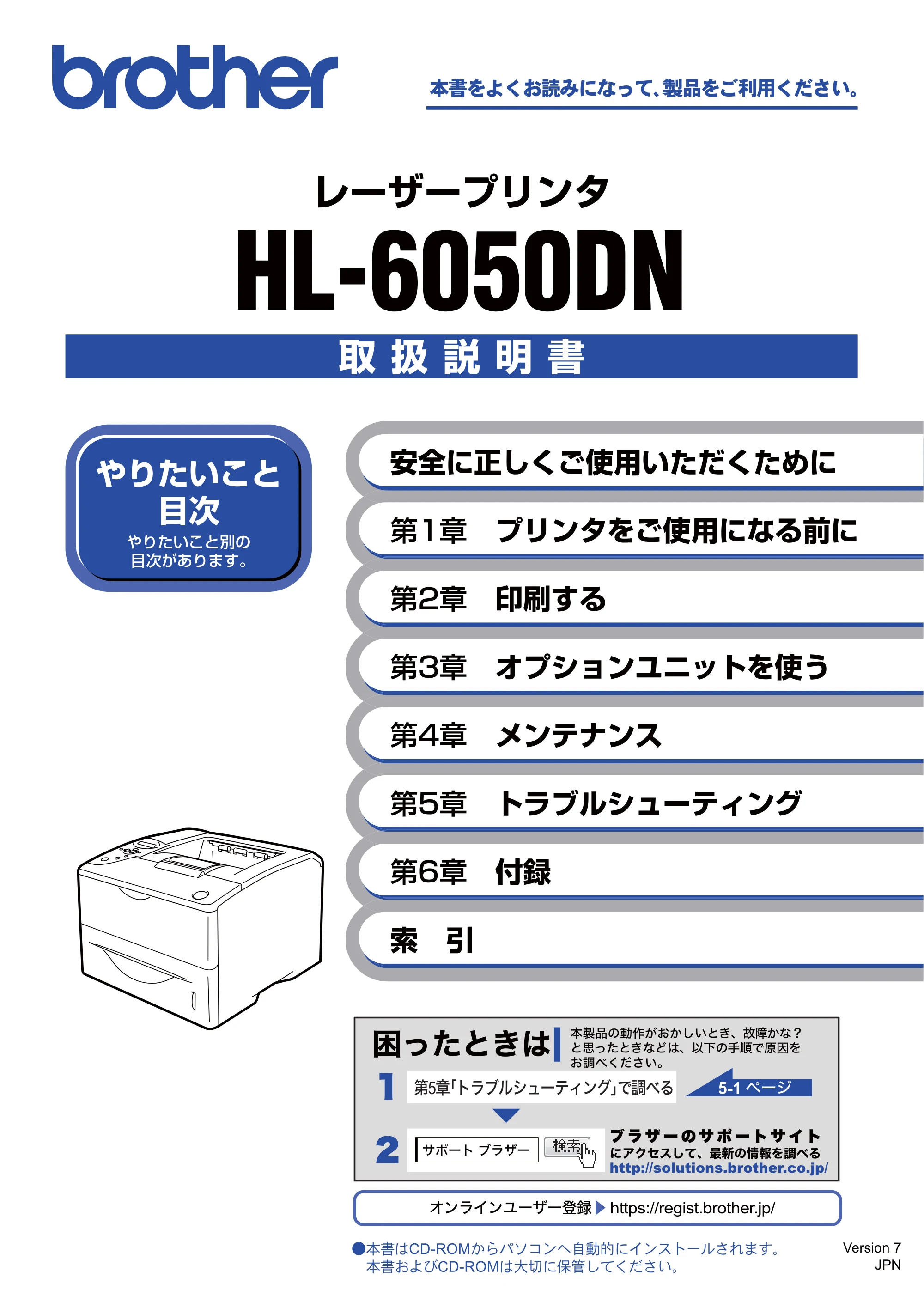 ブラザー HL-6050DN 取扱説明書（本体） — 原本ページ — 1ページ