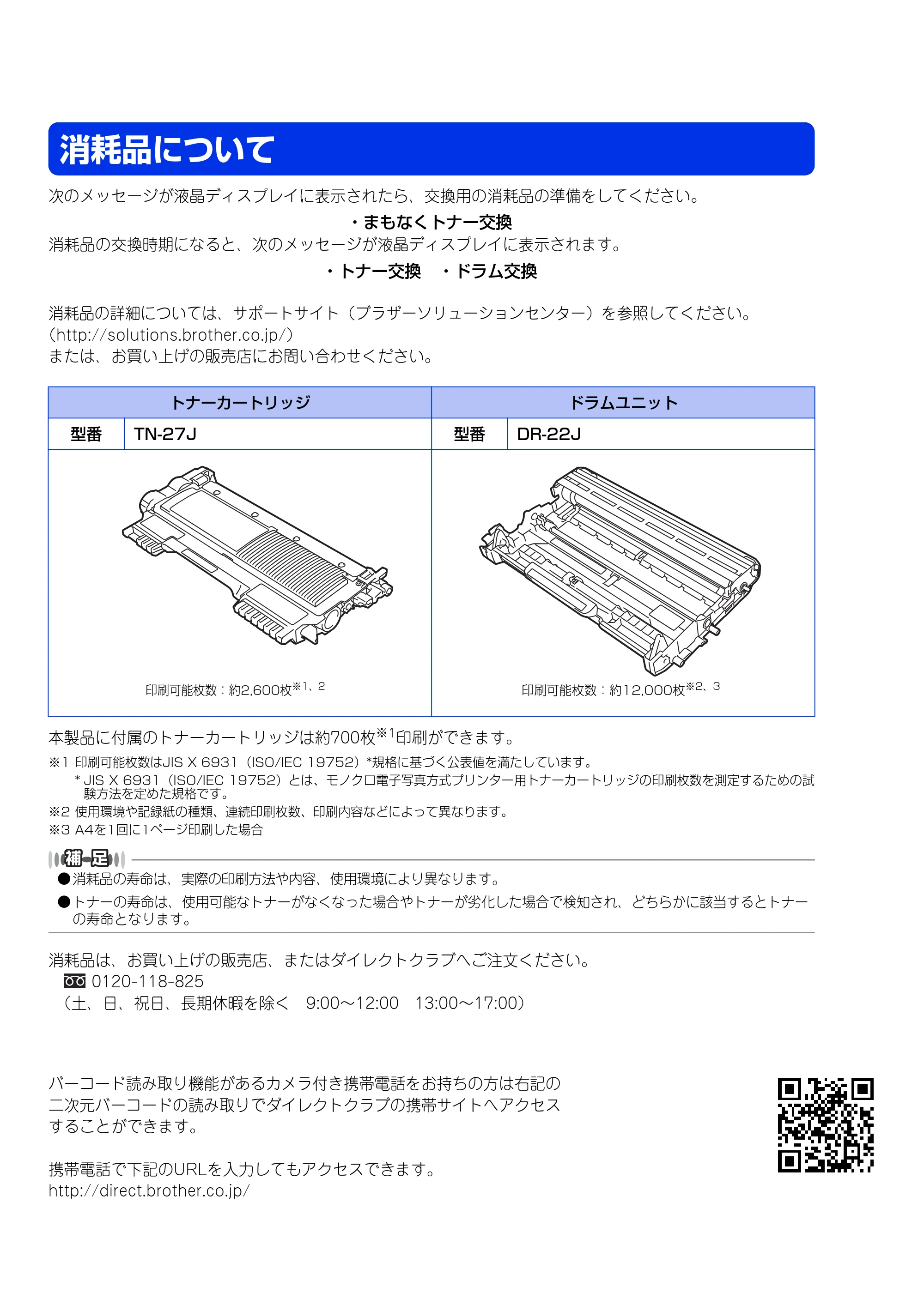 ブラザー FAX-2840 かんたん設置ガイド — 消耗品について — 原本ページ — 29ページ