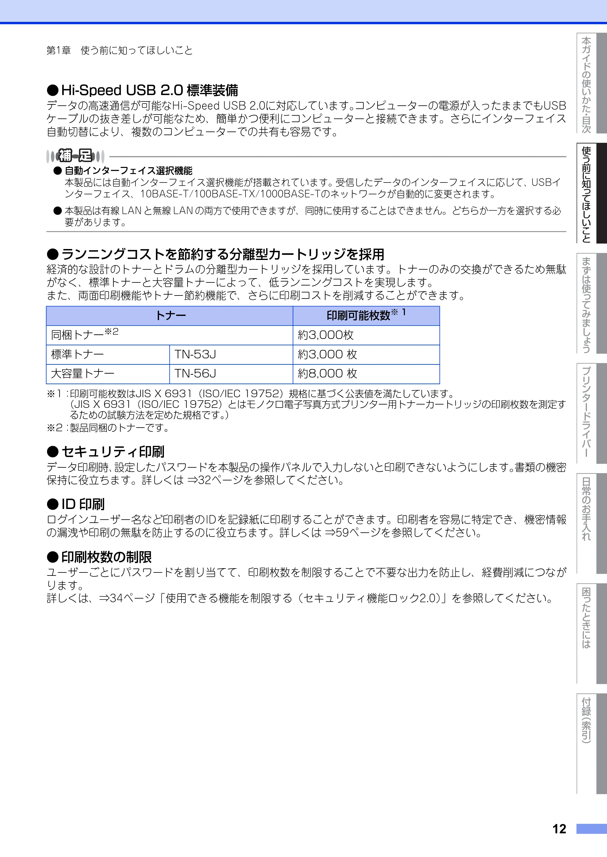 ブラザー HL-6180DW ユーザーズガイド — 原本ページ — 12ページ