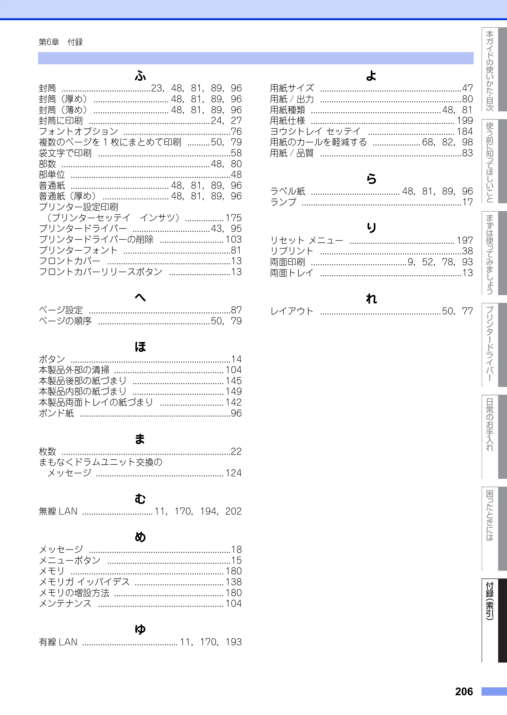 ブラザー HL-6180DW ユーザーズガイド — 原本ページ — 206ページ