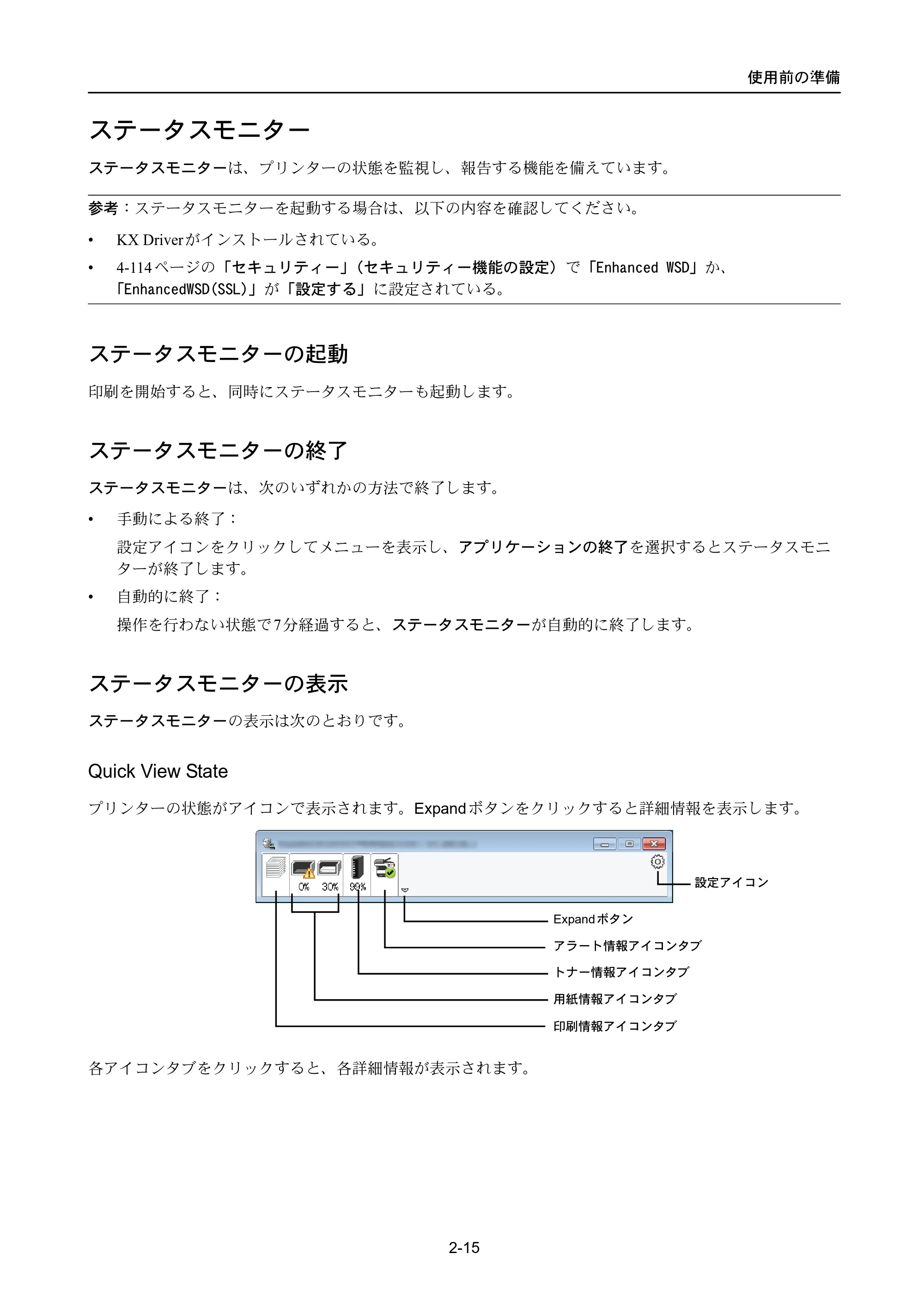 京セラ ECOSYS P4040dn ECOSYS P4040dn 使用説明書 — ステータスモニター — 原本ページ — 41ページ