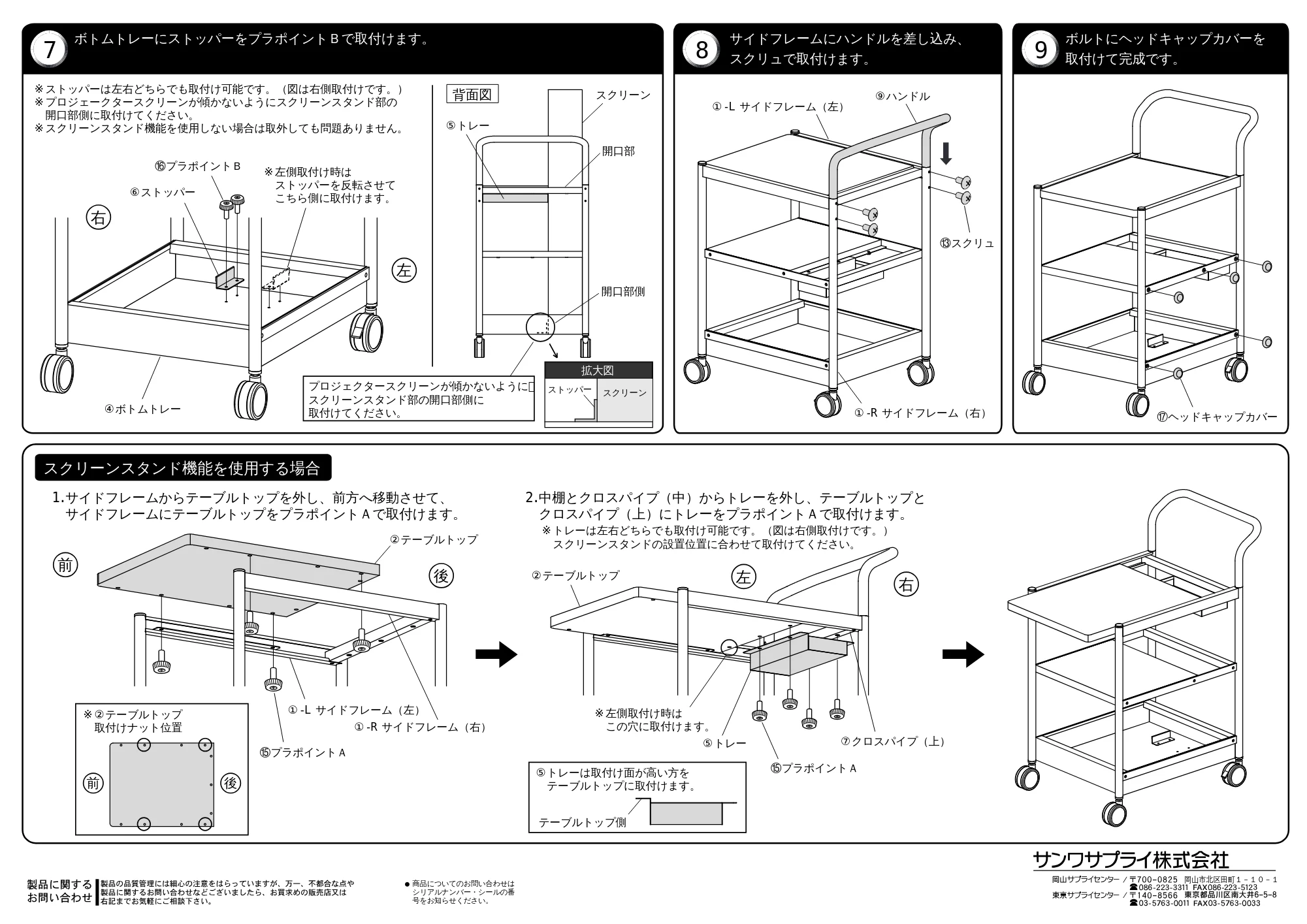 サンワサプライ PR-14 組立説明書 — 原本ページ — 3ページ