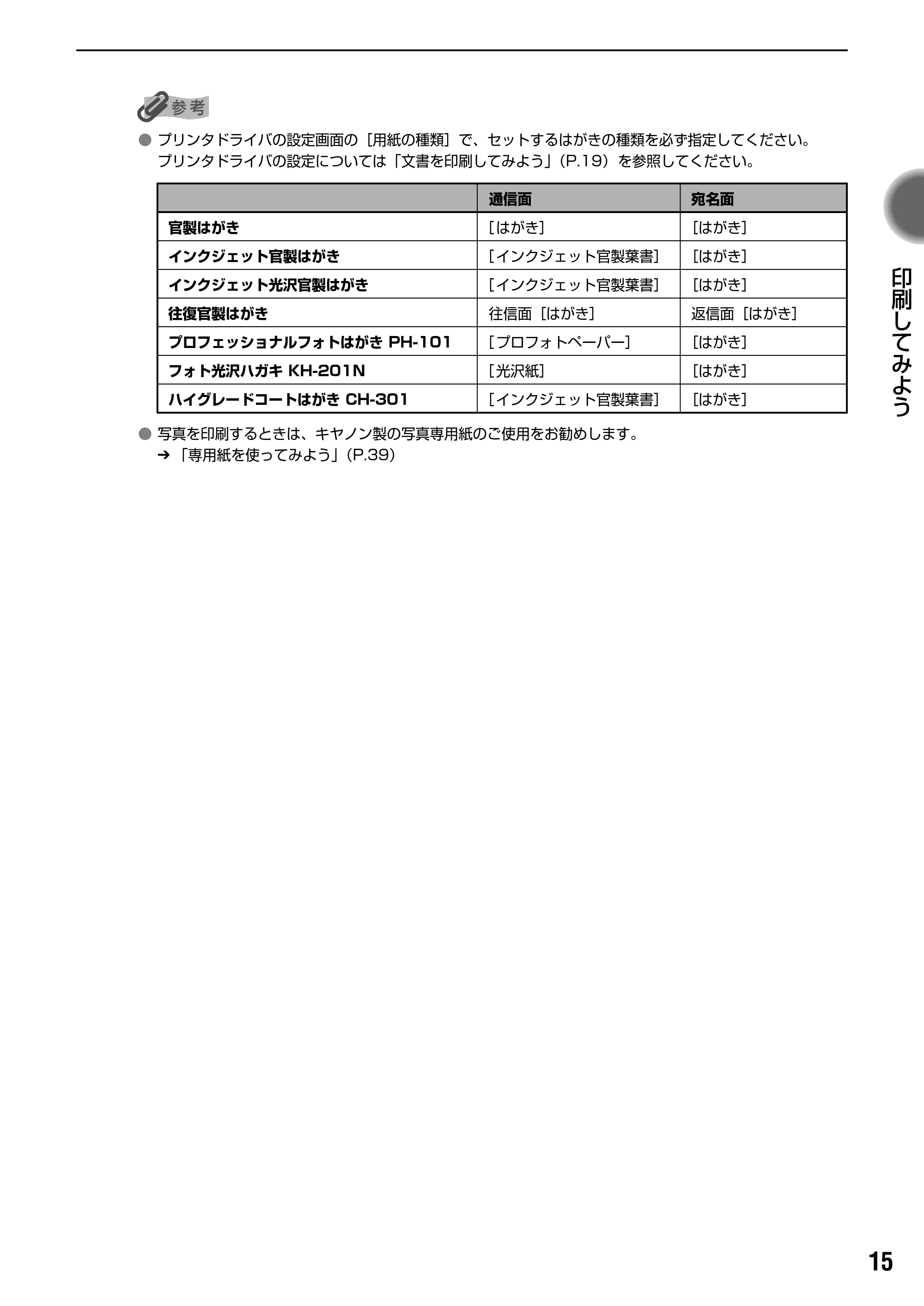 キヤノン PIXUS iP90 基本操作ガイド （PDF形式／8.23Mバイト） — 原本ページ — 17ページ