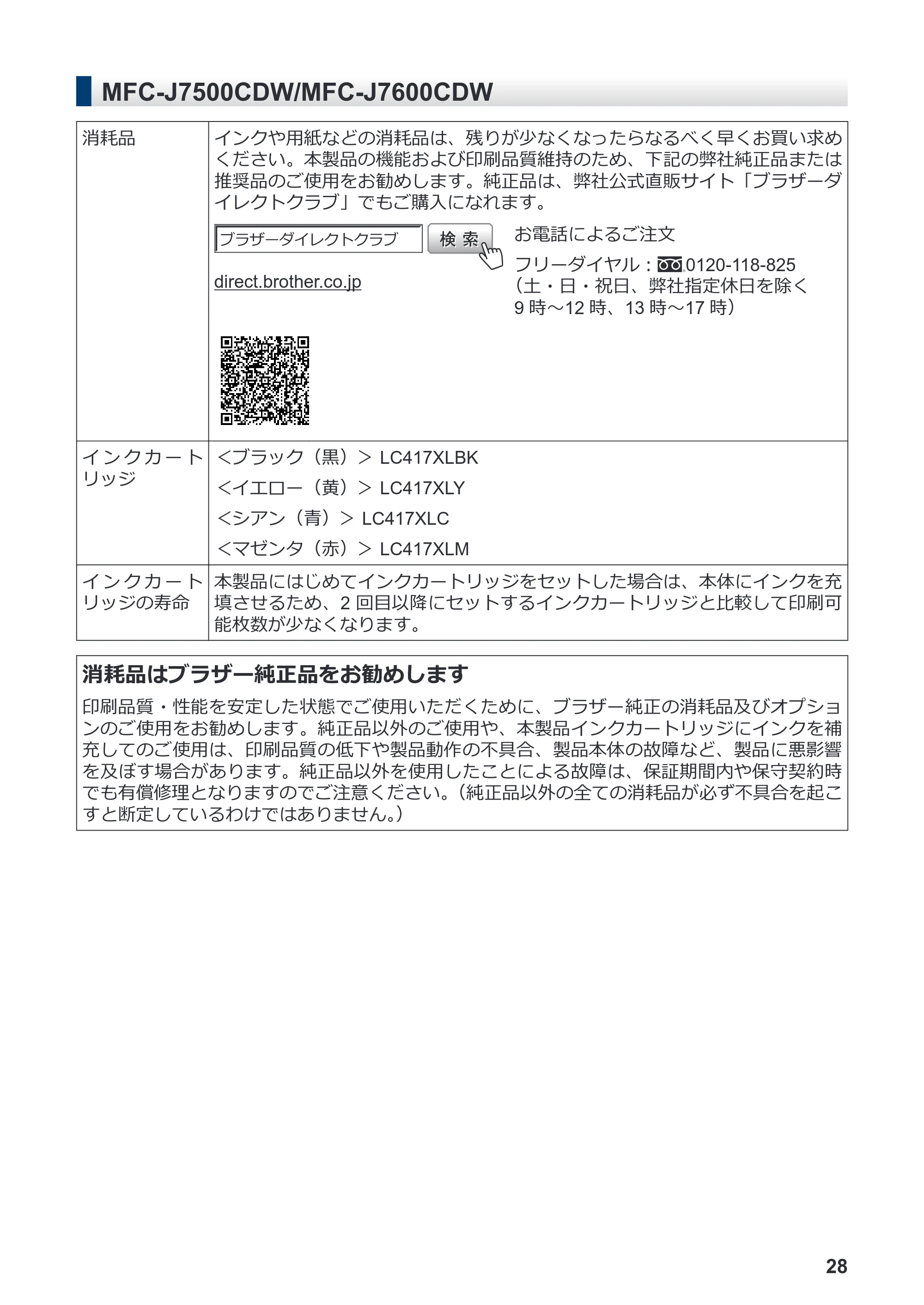 ブラザー MFC-J7100CDW / MFC-J7300CDW / MFC-J7500CDW かんたん操作ガイド — 原本ページ — 29ページ