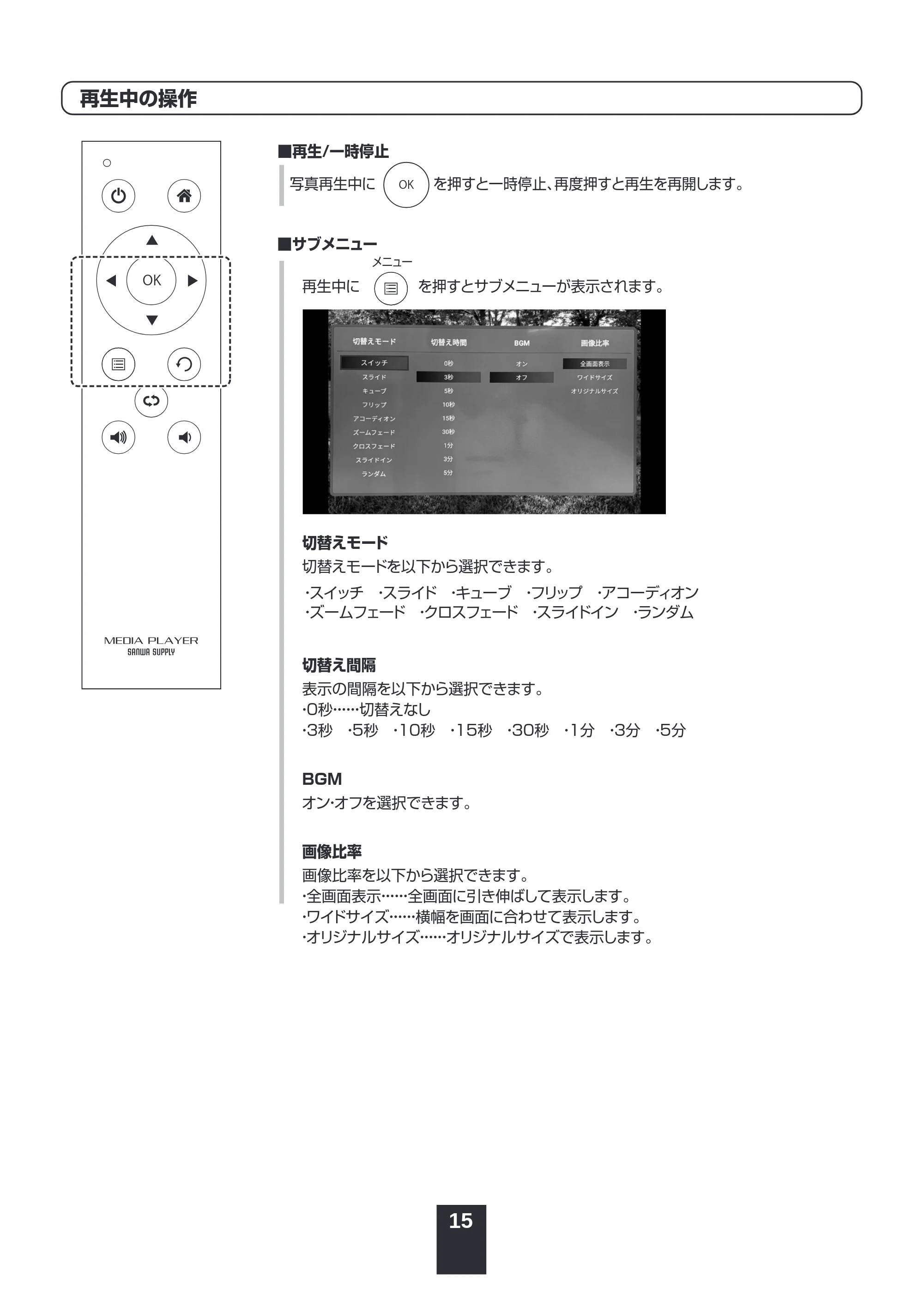 サンワサプライ MED-PL2K202 取扱説明書 — 原本ページ — 15ページ
