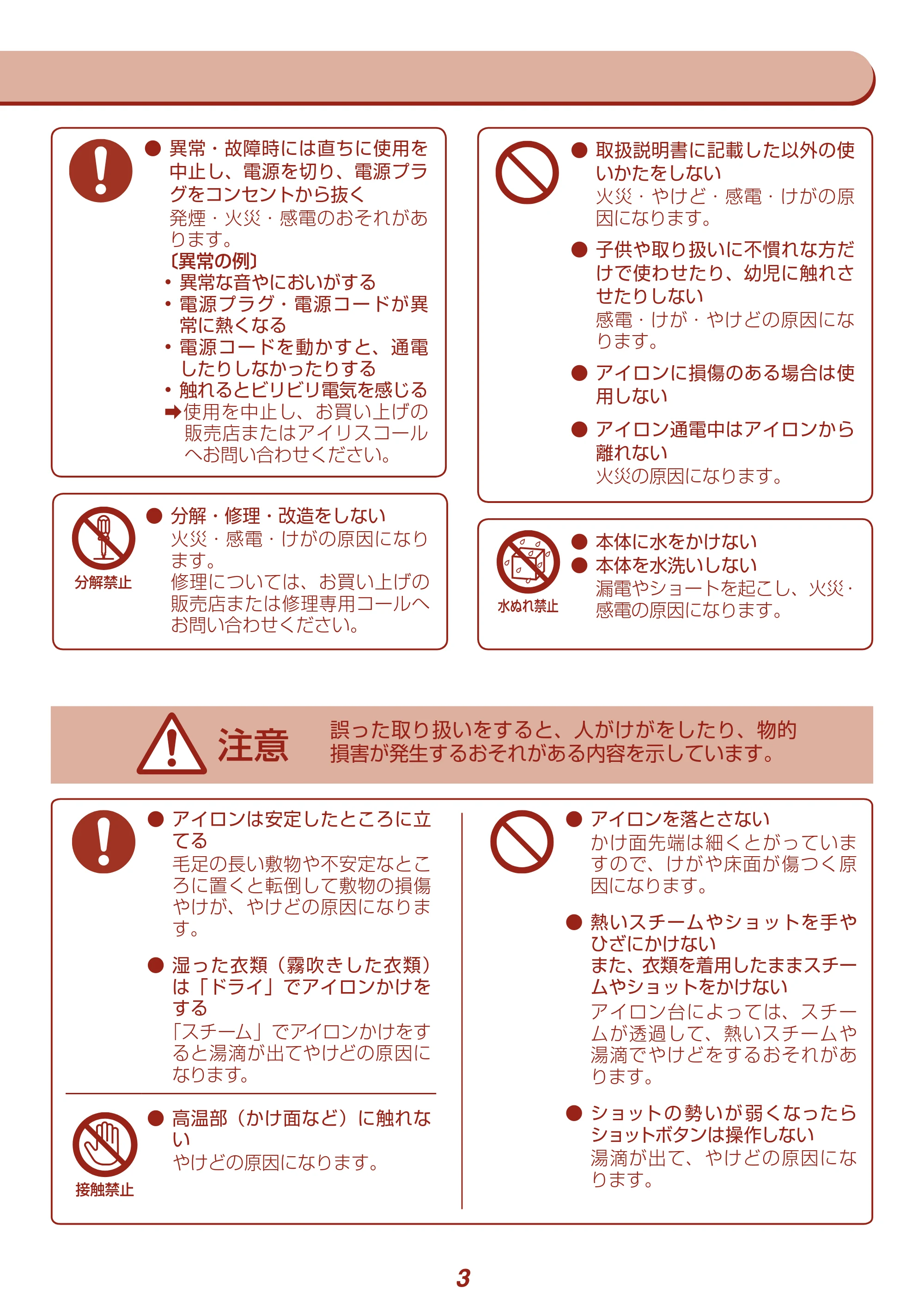 アイリスオーヤマ IRN-21C 取扱説明書 — 原本ページ — 3ページ