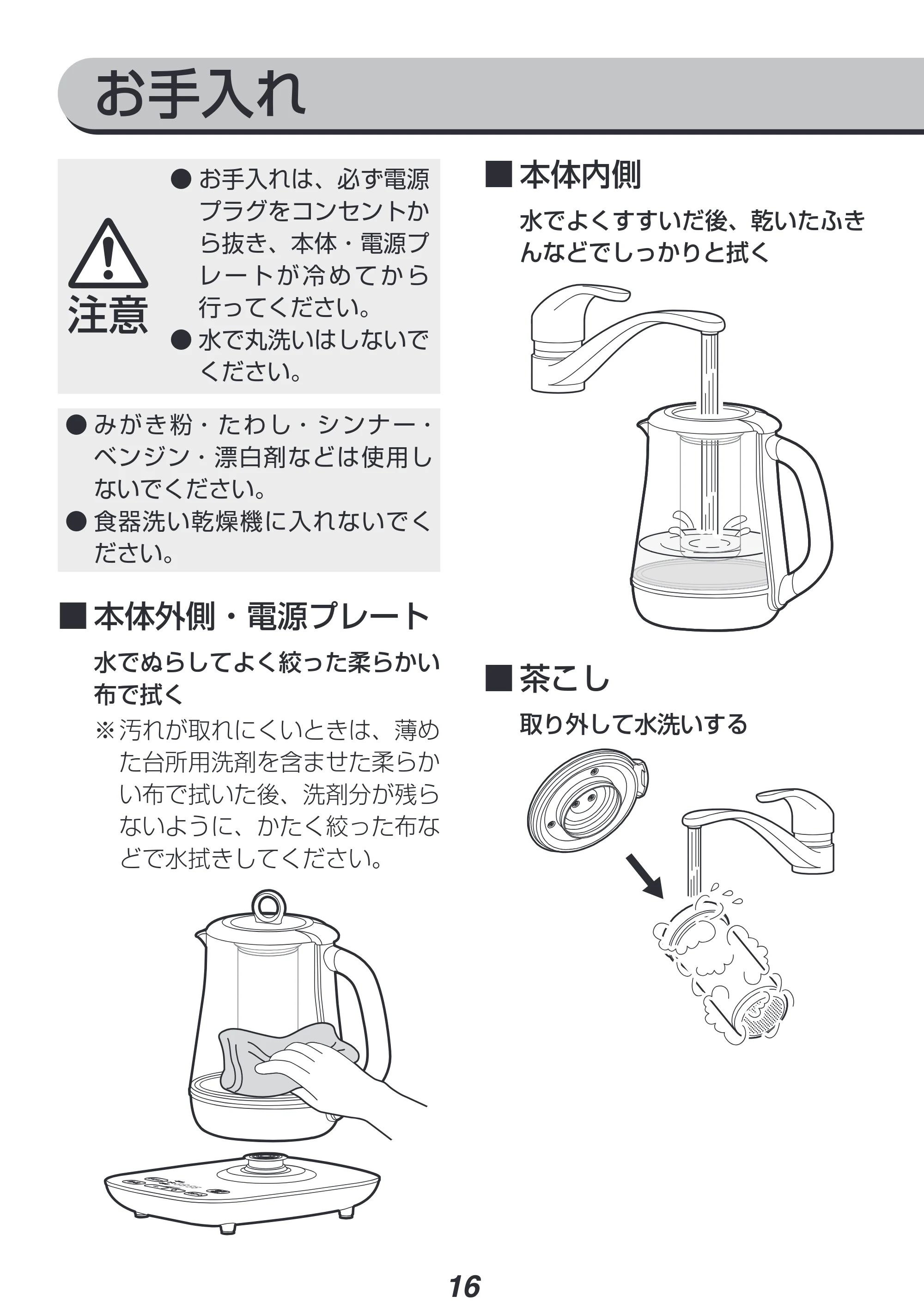 アイリスオーヤマ IKE-G1500T 取扱説明書 — 原本ページ — 16ページ