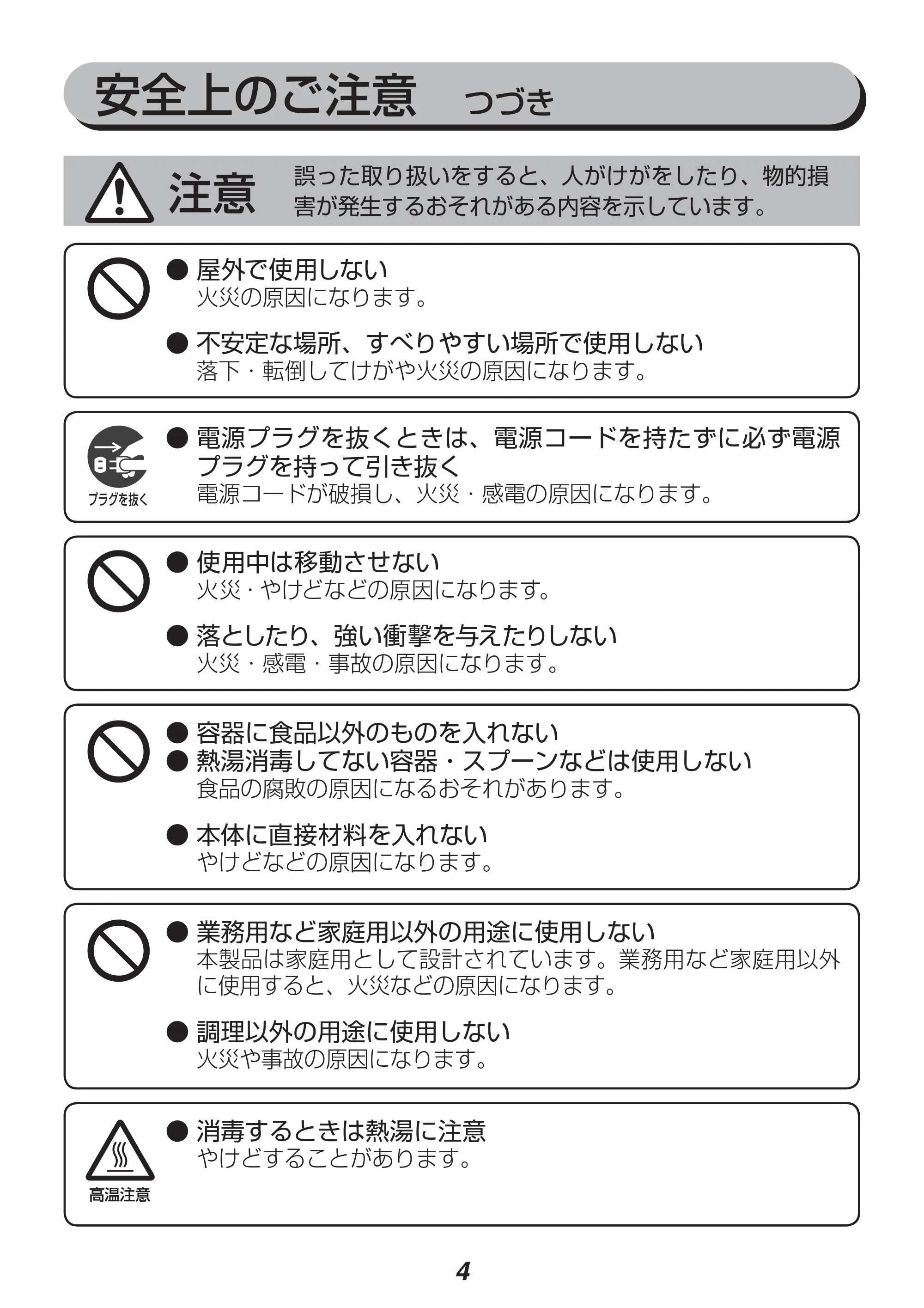 アイリスオーヤマ IYM-011 取扱説明書 — 原本ページ — 4ページ