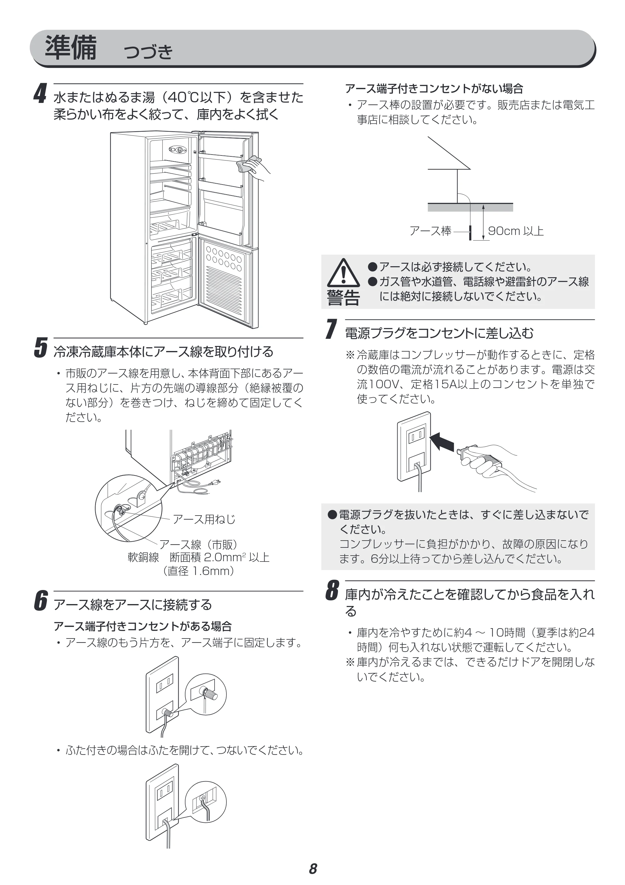 アイリスオーヤマ IRSE-16A 取扱説明書 — 原本ページ — 8ページ
