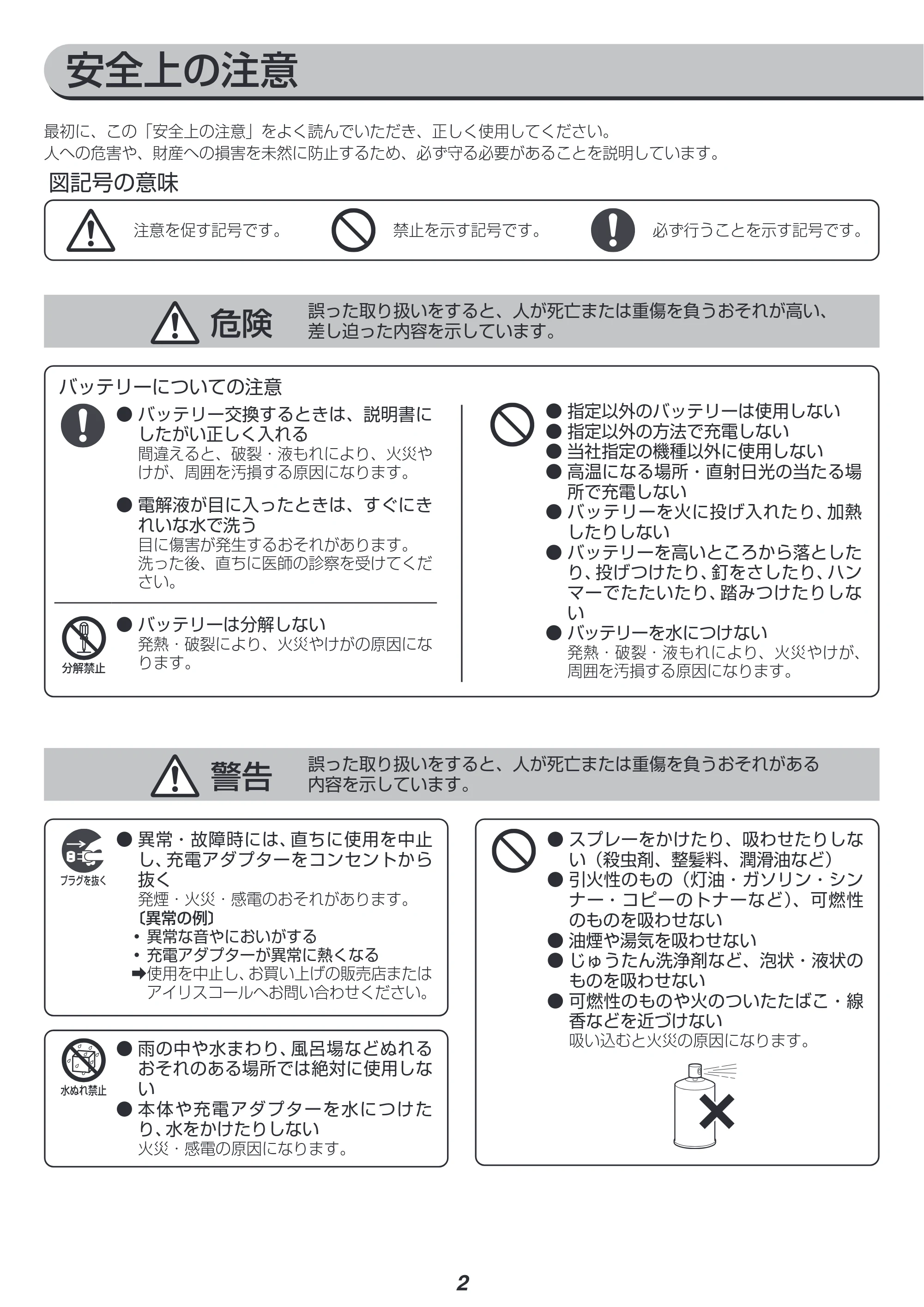 アイリスオーヤマ SCD-N2P 取扱説明書 — 原本ページ — 2ページ