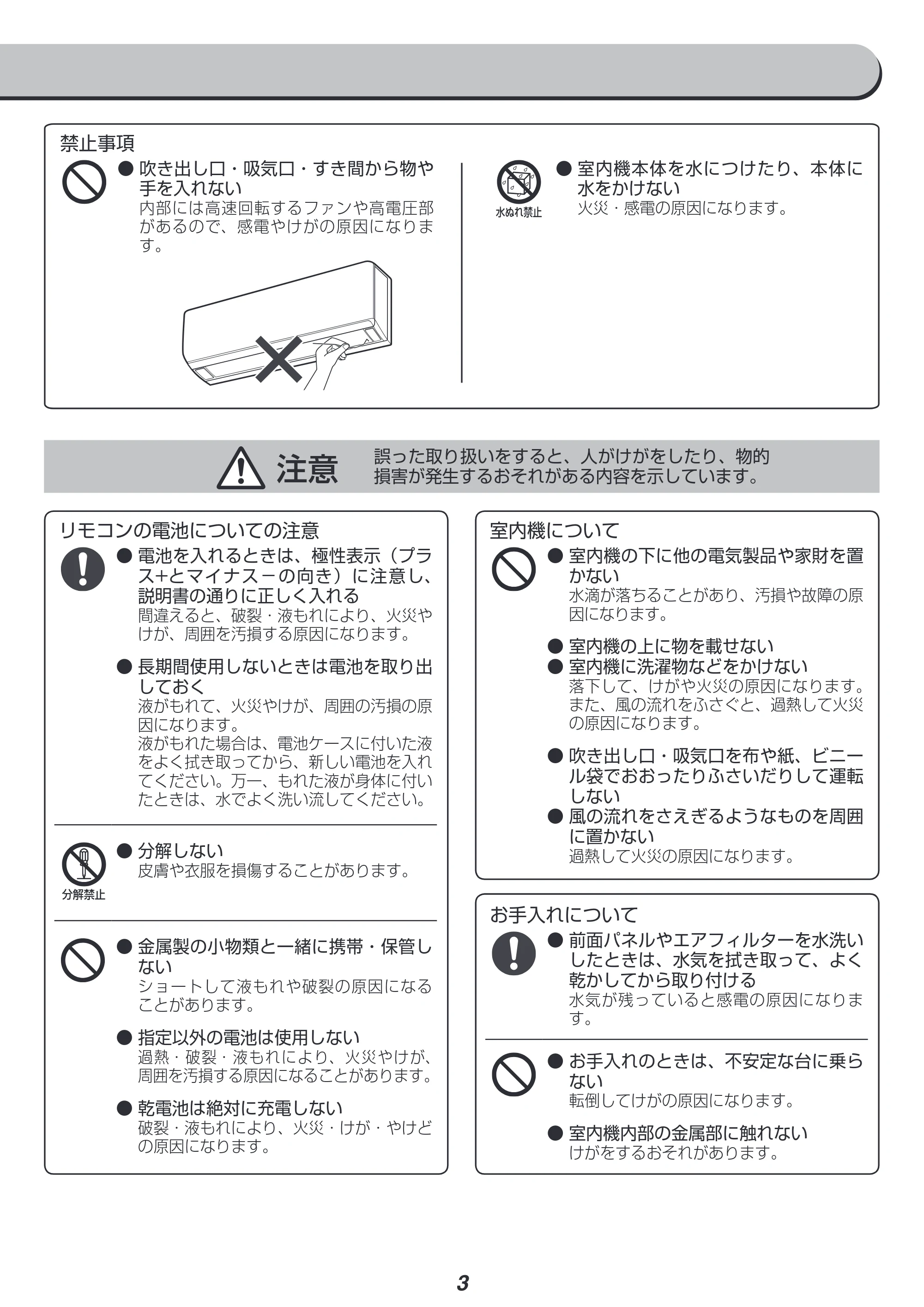 アイリスオーヤマ IRR-2219GX 取扱説明書 — 原本ページ — 3ページ