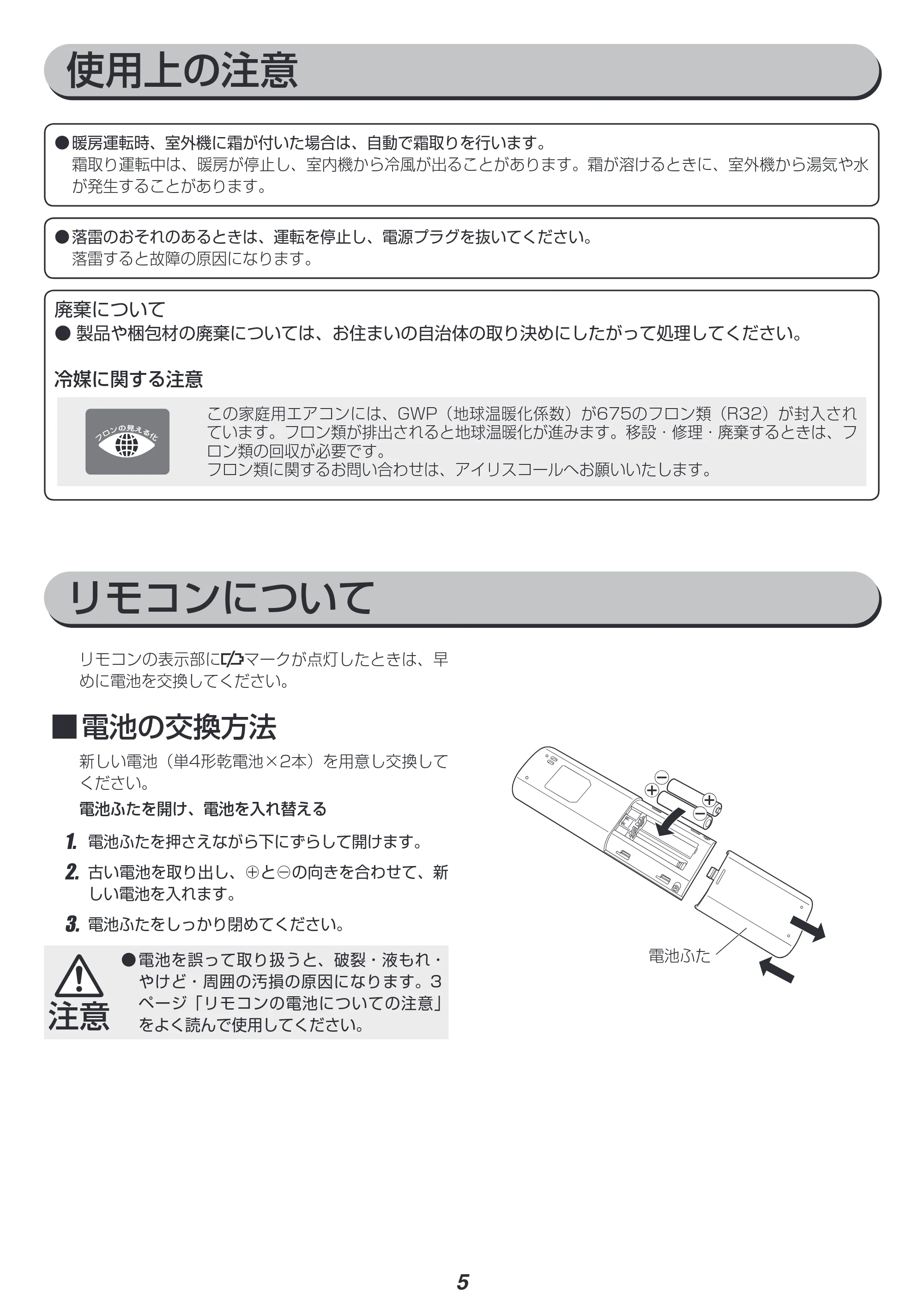 アイリスオーヤマ IRR-2219GX 取扱説明書 — 原本ページ — 5ページ