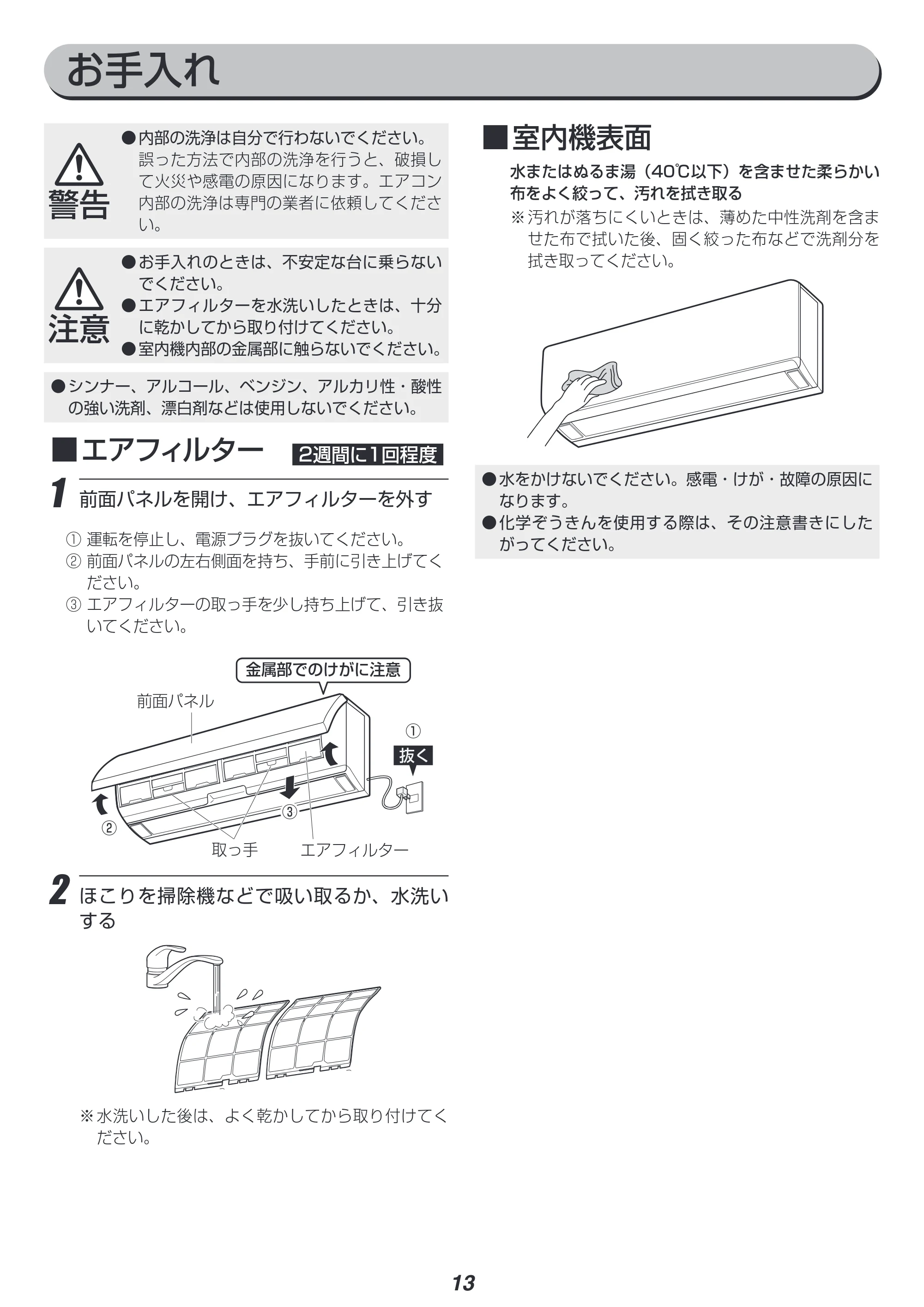 アイリスオーヤマ IRR-2219GX 取扱説明書 — 原本ページ — 13ページ