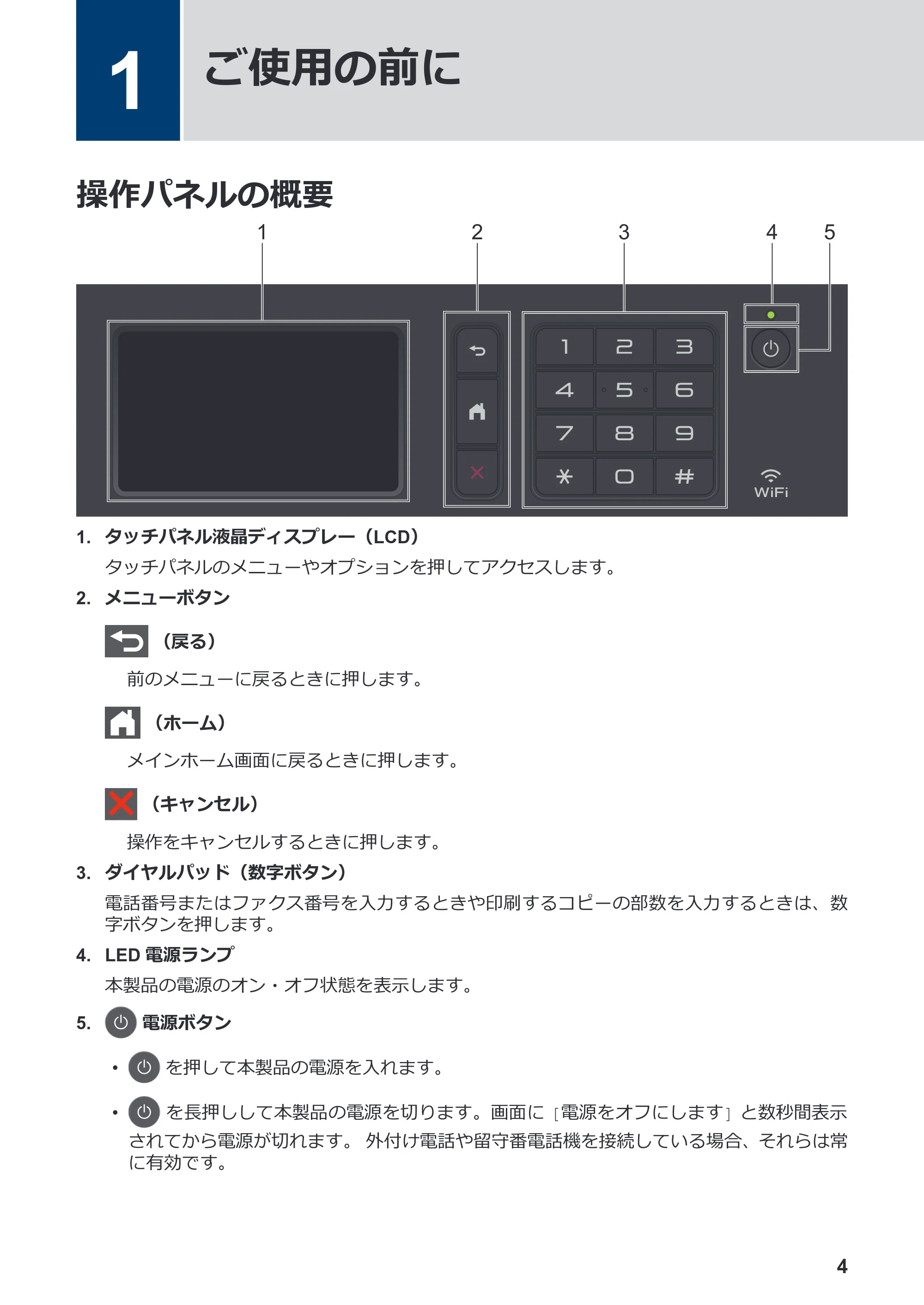 ブラザー MFC-L3770CDW かんたん操作ガイド — 1 ご使用の前に — 原本ページ — 5ページ