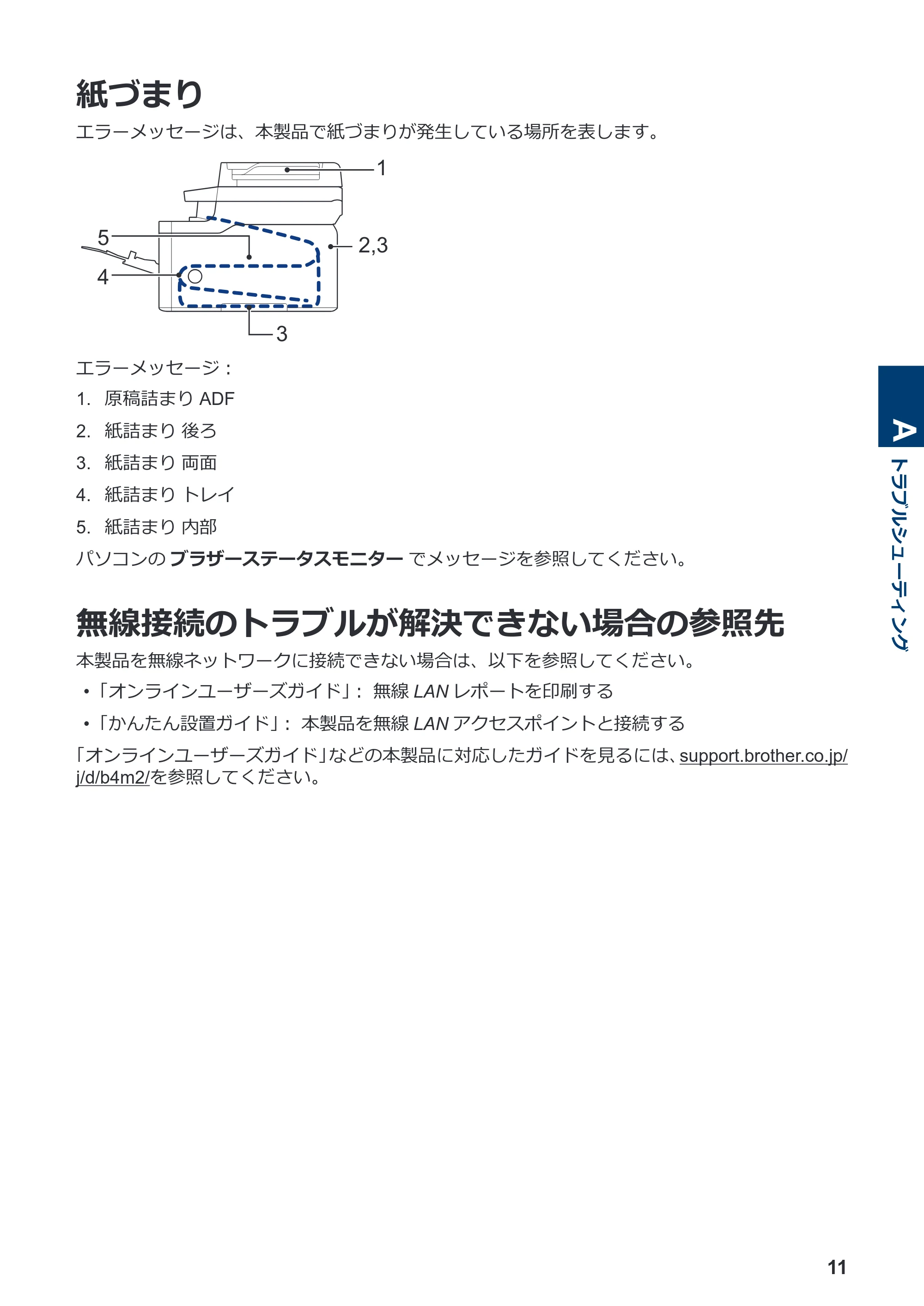 ブラザー MFC-L3770CDW かんたん操作ガイド — 紙づまり — 原本ページ — 12ページ