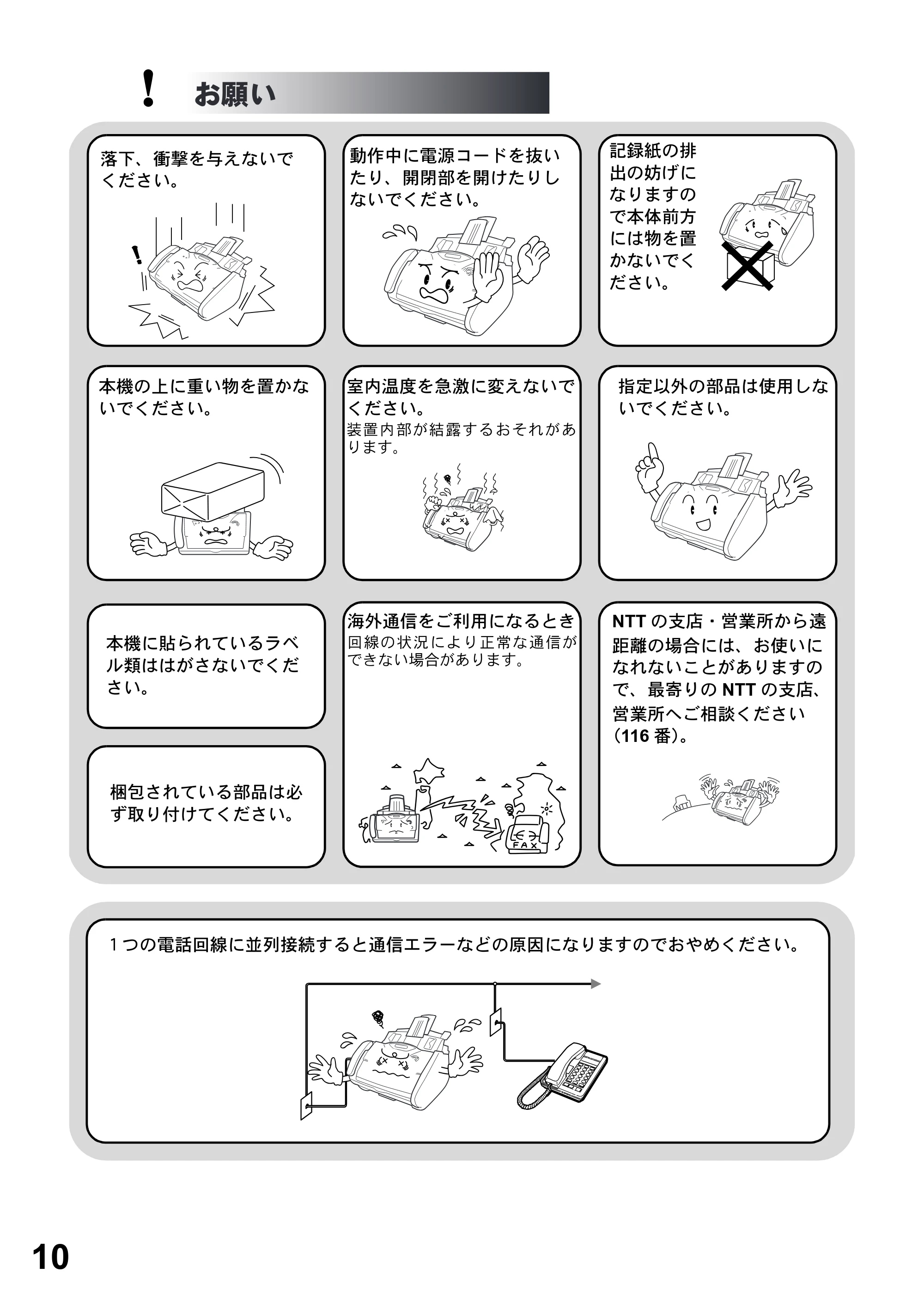 ブラザー FAX-2800J 取扱説明書（本体） — 原本ページ — 10ページ