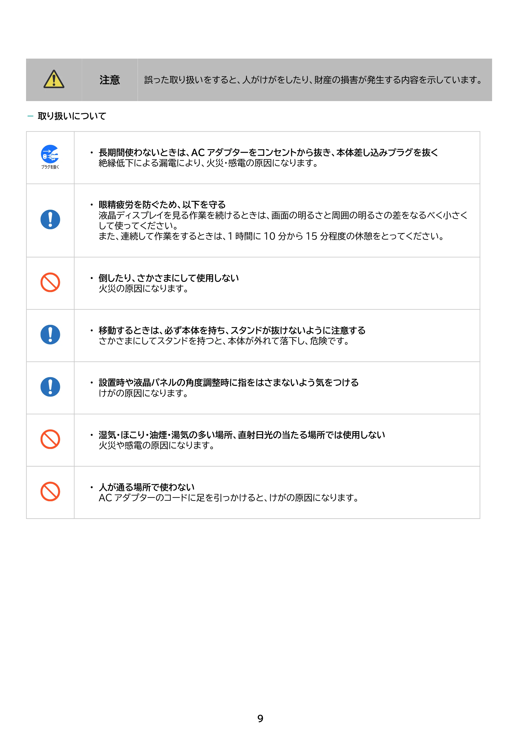 アイリスオーヤマ ILD-D27FHH 取扱説明書 — 原本ページ — 9ページ