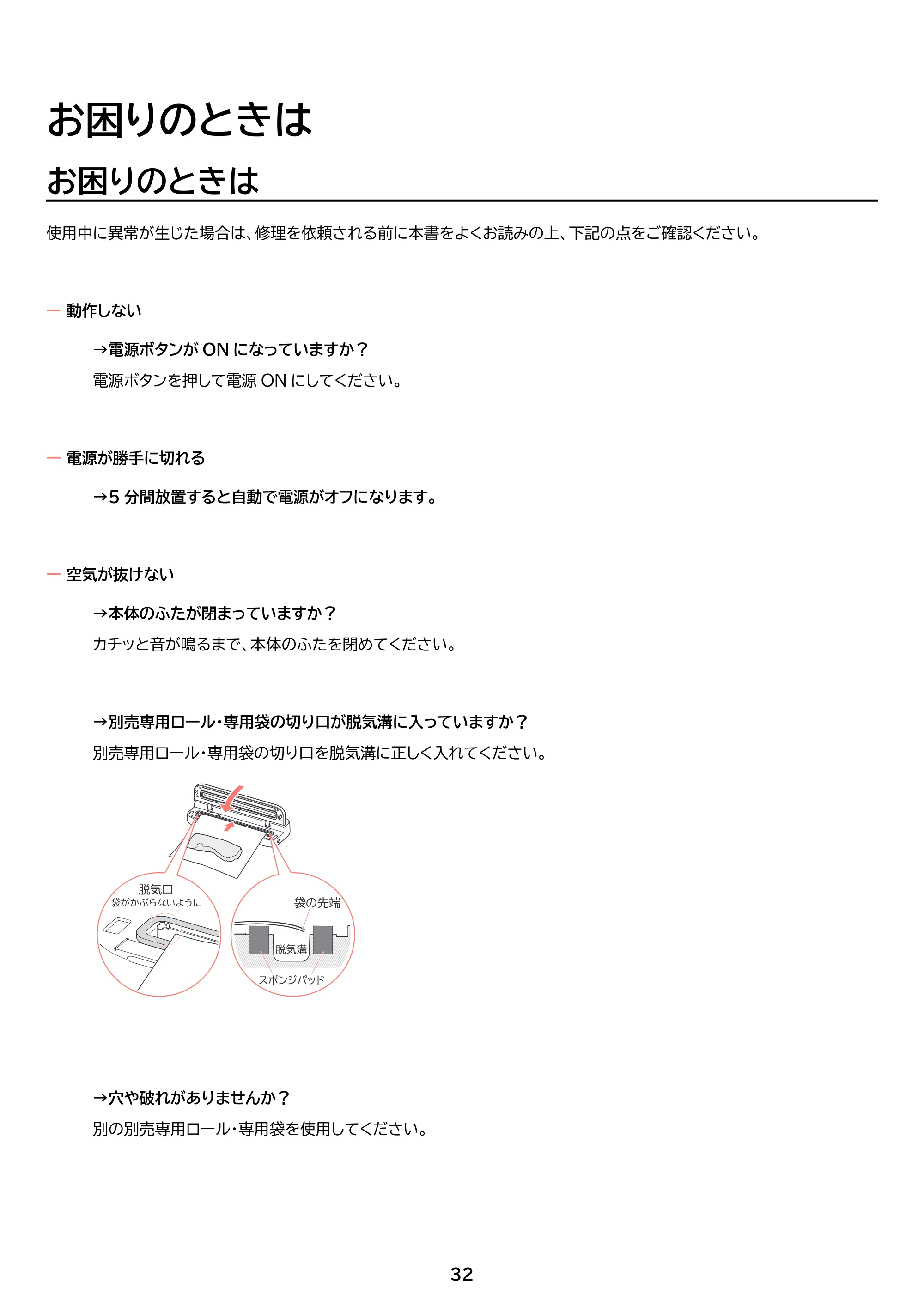 アイリスオーヤマ VPF-C50 取扱説明書 — 原本ページ — 32ページ