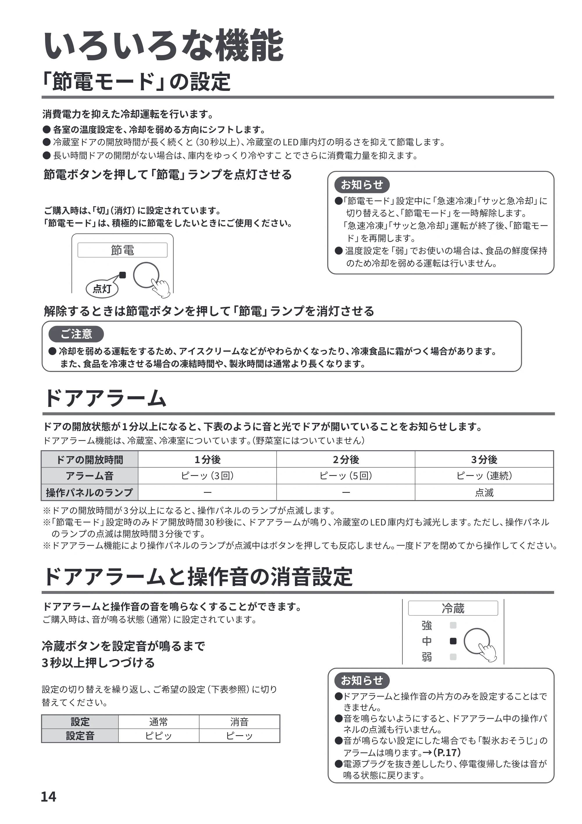 日立 R-V38Y / R-V38YL / R-V32Y 取扱説明書 — いろいろな機能 — 原本ページ — 14ページ