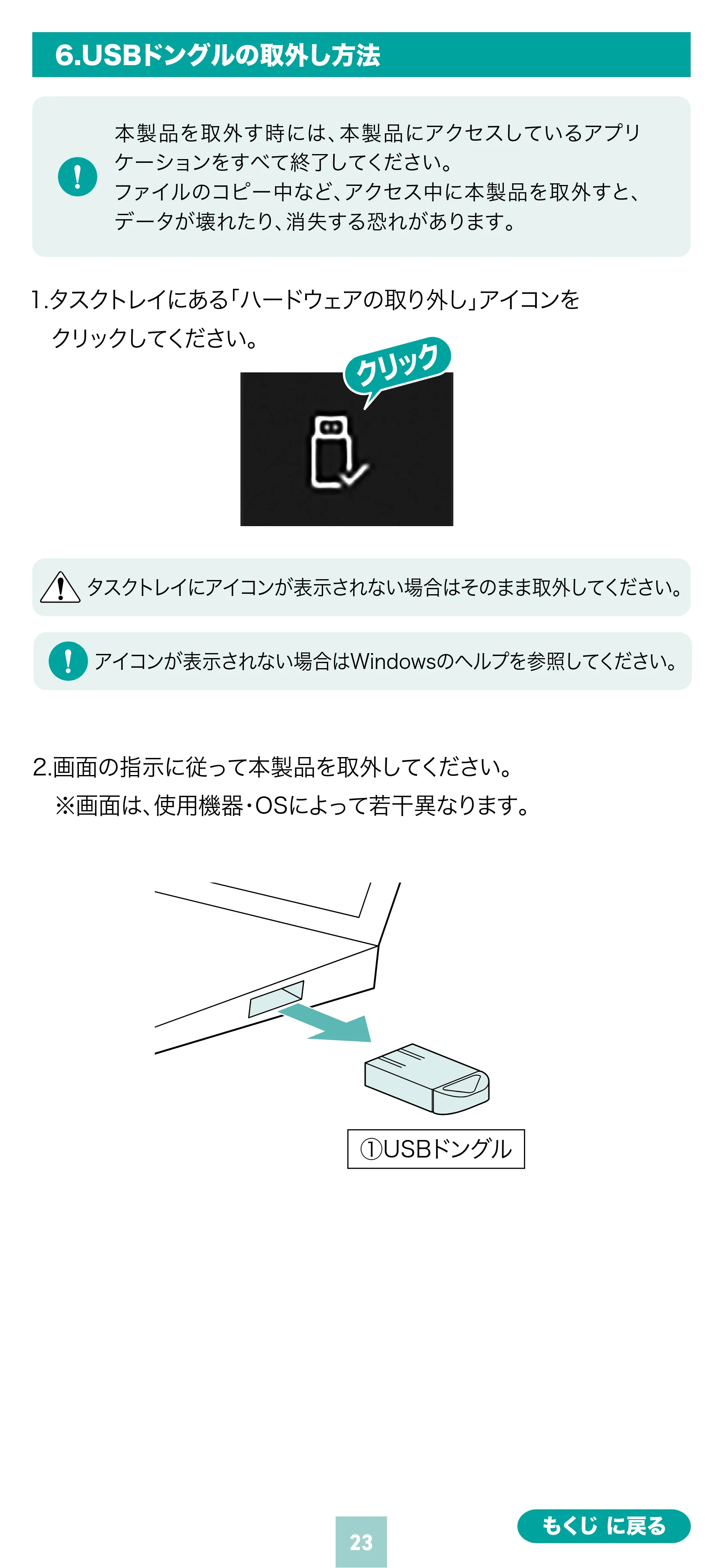 サンワサプライ 600-AIUSB 取扱説明書 — 原本ページ — 23ページ