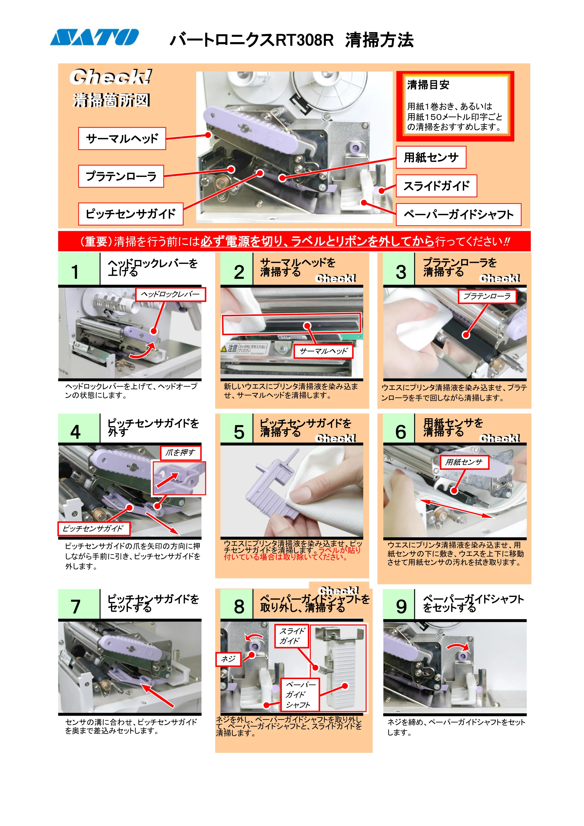 サトー RT308R PDFを見る — 原本ページ — 1ページ