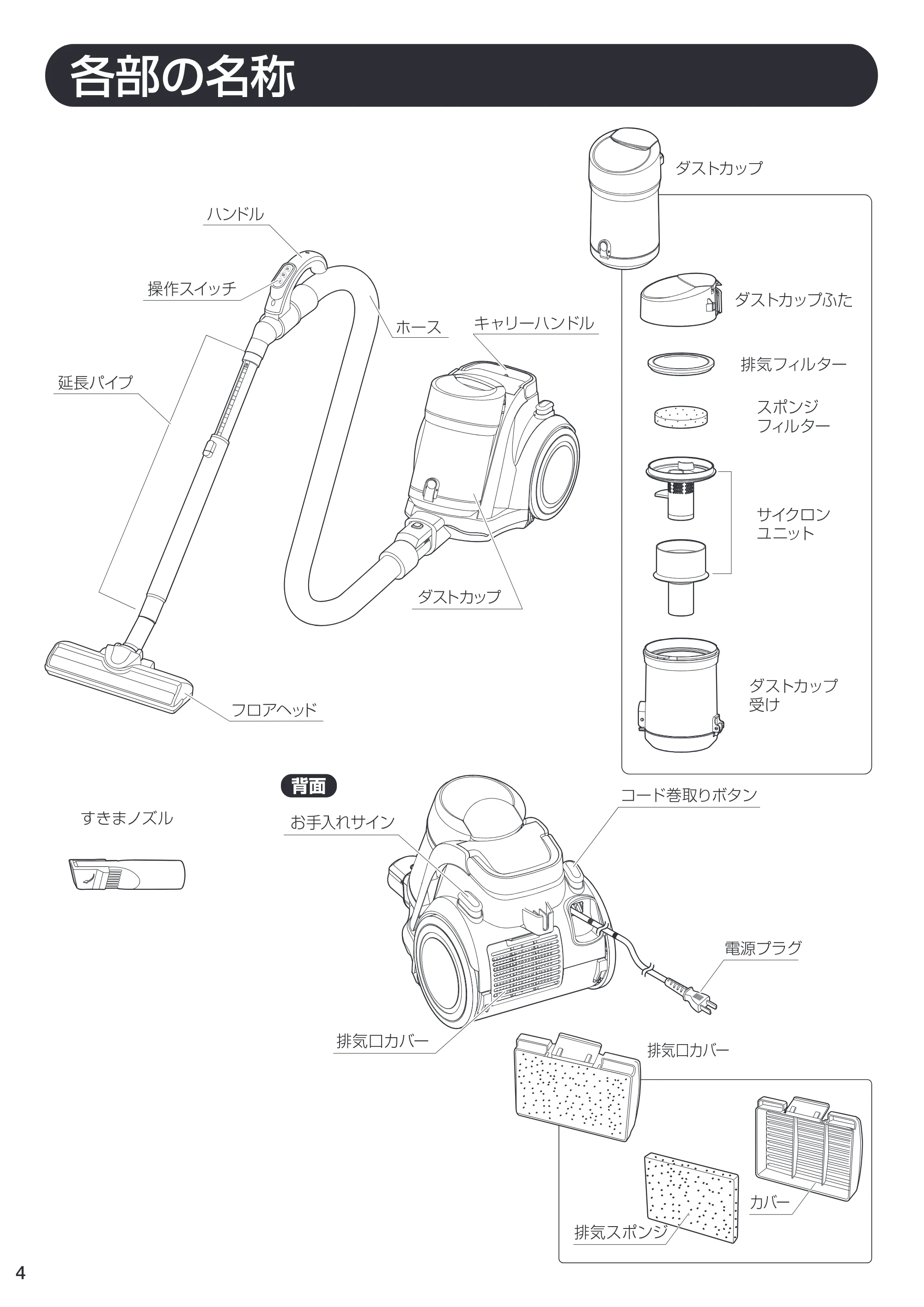 アイリスオーヤマ IC-C100TE 取扱説明書 — 原本ページ — 4ページ