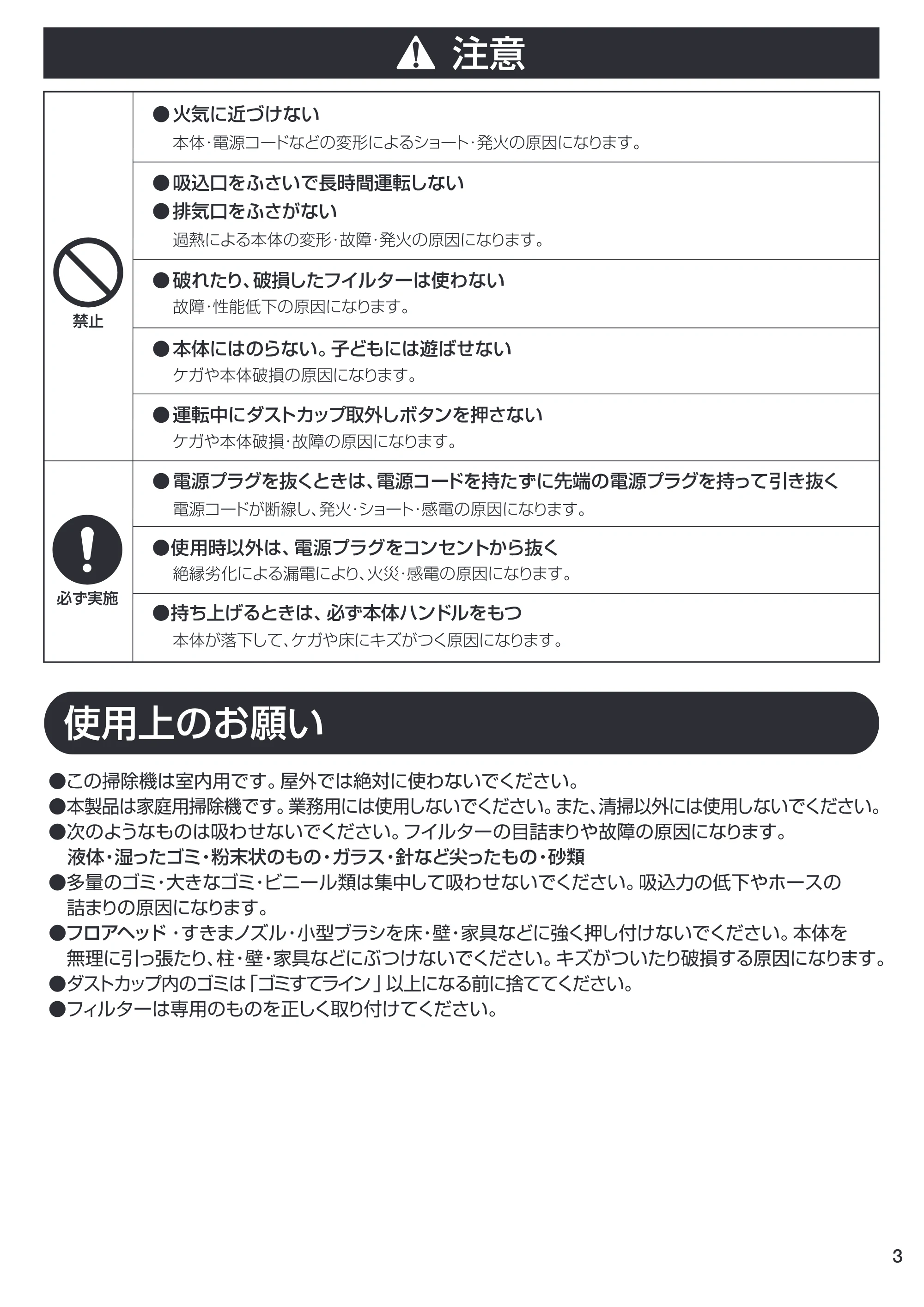 アイリスオーヤマ ESC-55K 取扱説明書 — 原本ページ — 3ページ