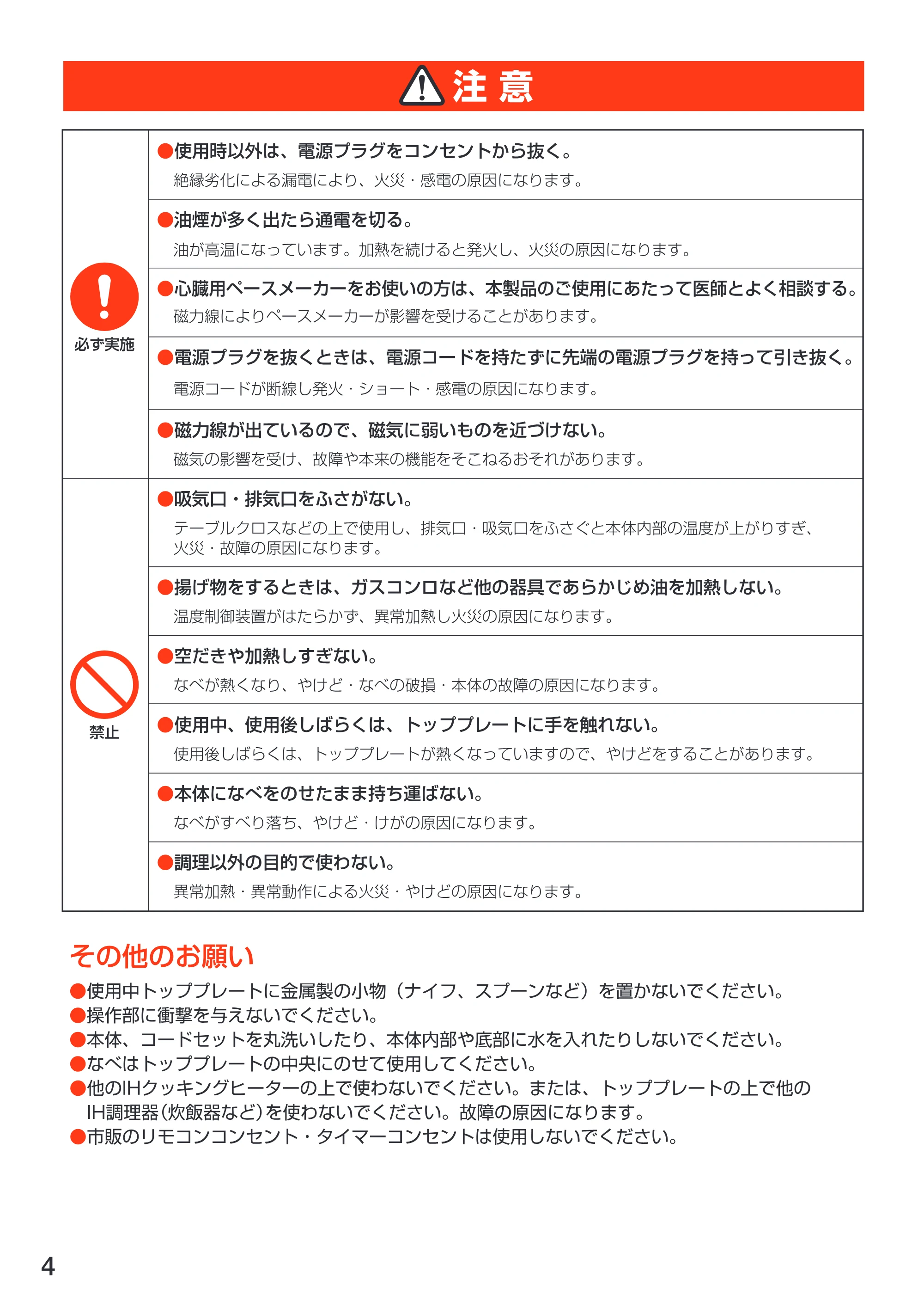 アイリスオーヤマ EIH-10 取扱説明書 — EIH10_04 — 原本ページ — 4ページ