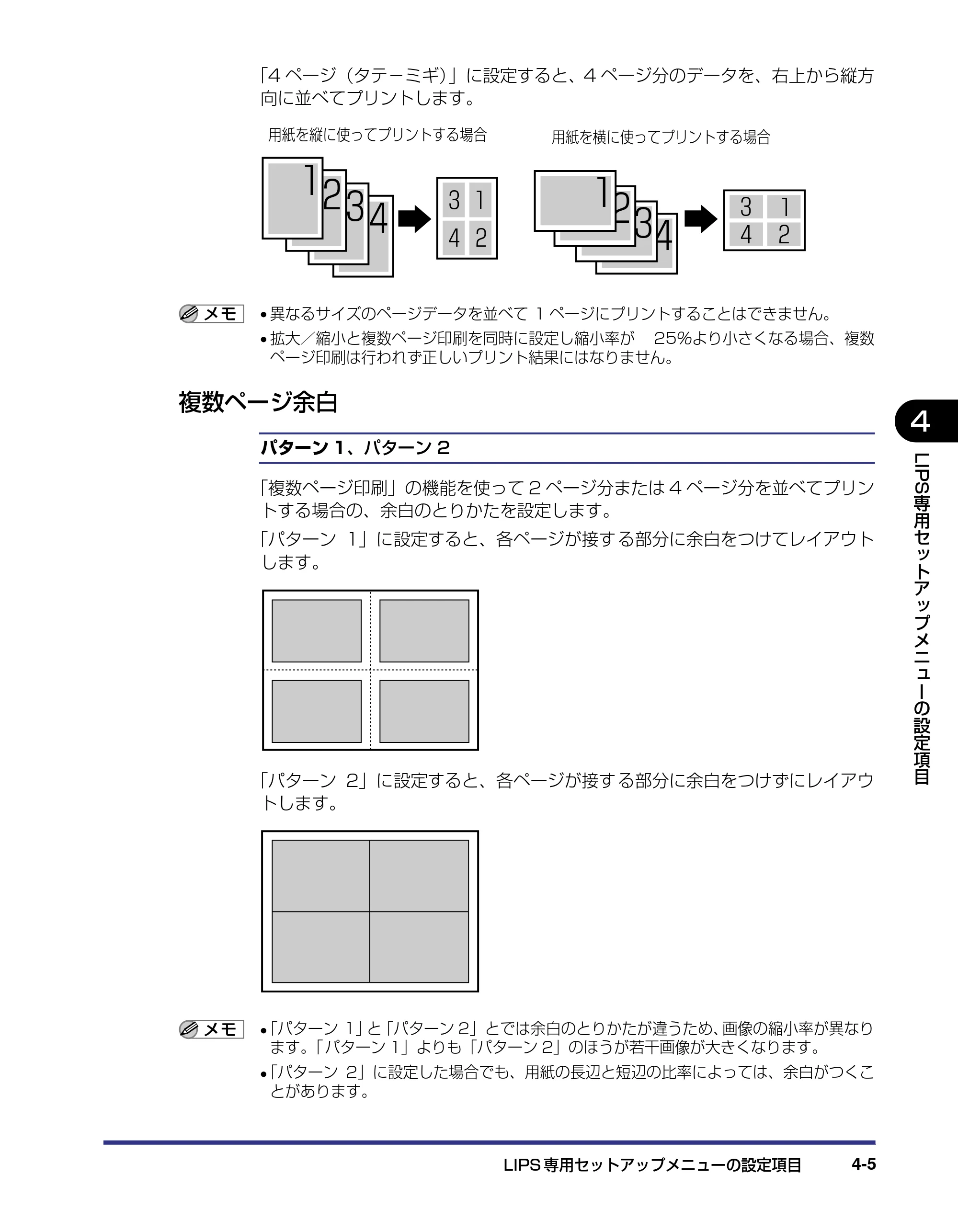 キヤノン LBP5800/5700 LIPS機能ガイド 2006年5月25日更新 （PDF形式／3.98Mバイト） — 複数ページ余白 — 原本ページ — 95ページ