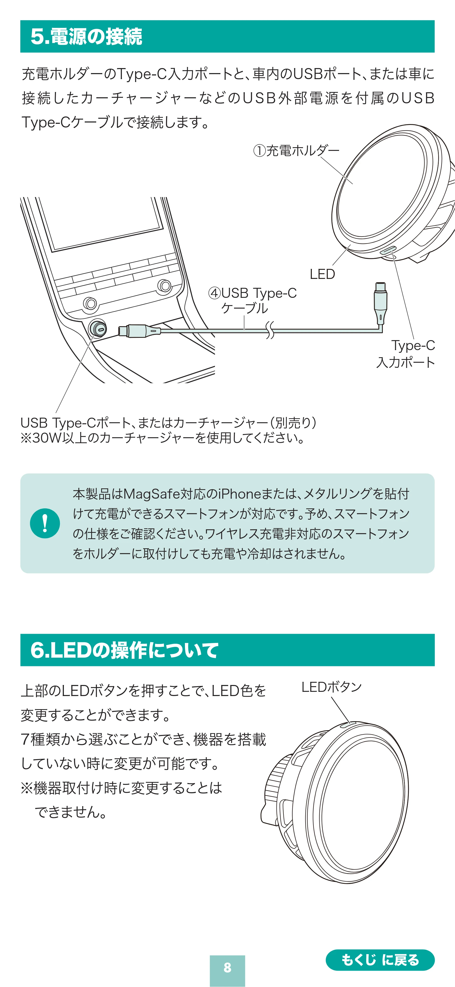 サンワサプライ 200-CAR123 取扱説明書 — 原本ページ — 8ページ