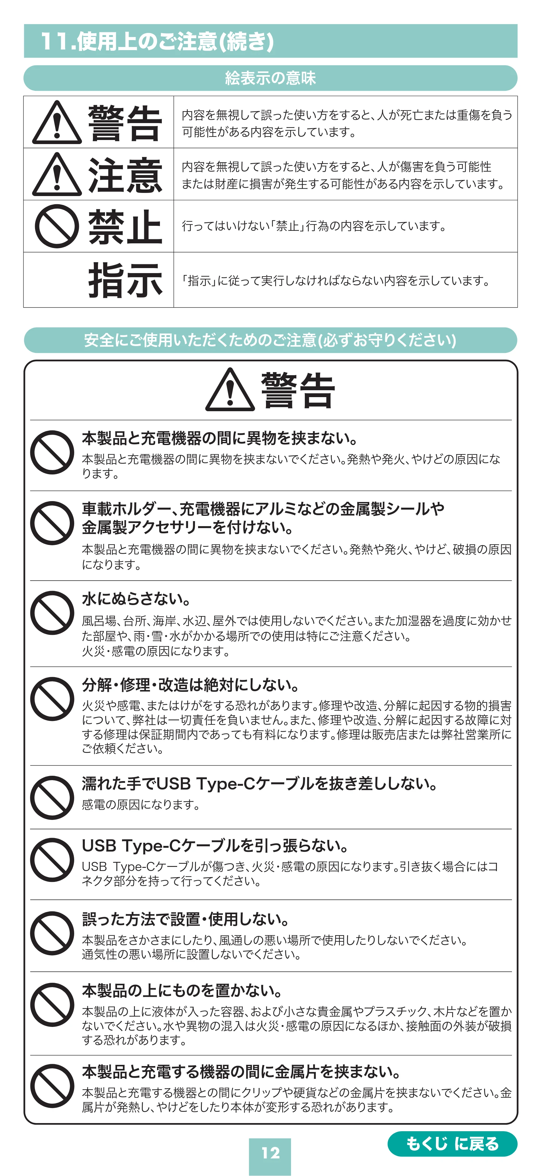 サンワサプライ 200-CAR123 取扱説明書 — 原本ページ — 12ページ