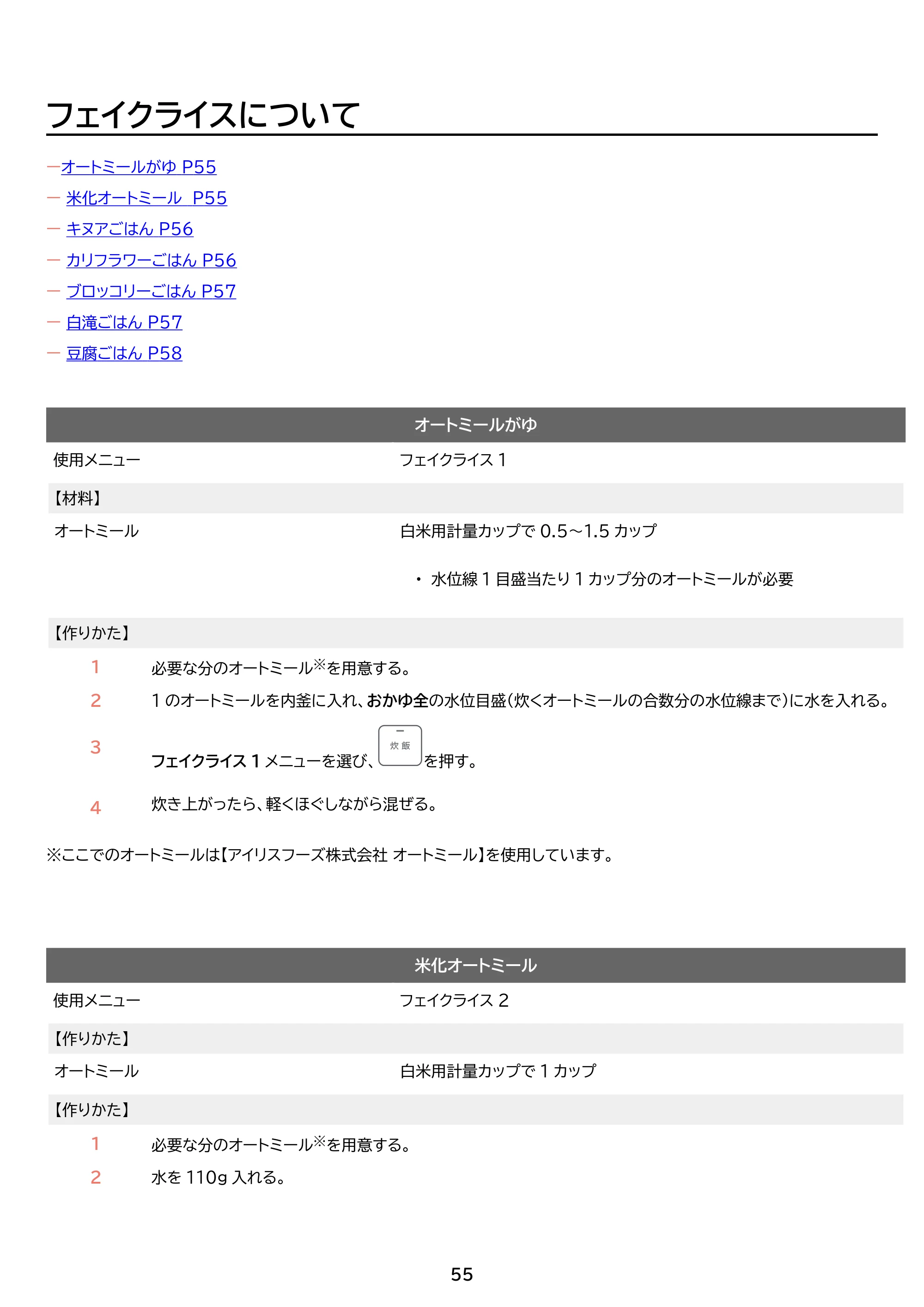 アイリスオーヤマ RC-IGA50-HA 取扱説明書 — 原本ページ — 55ページ
