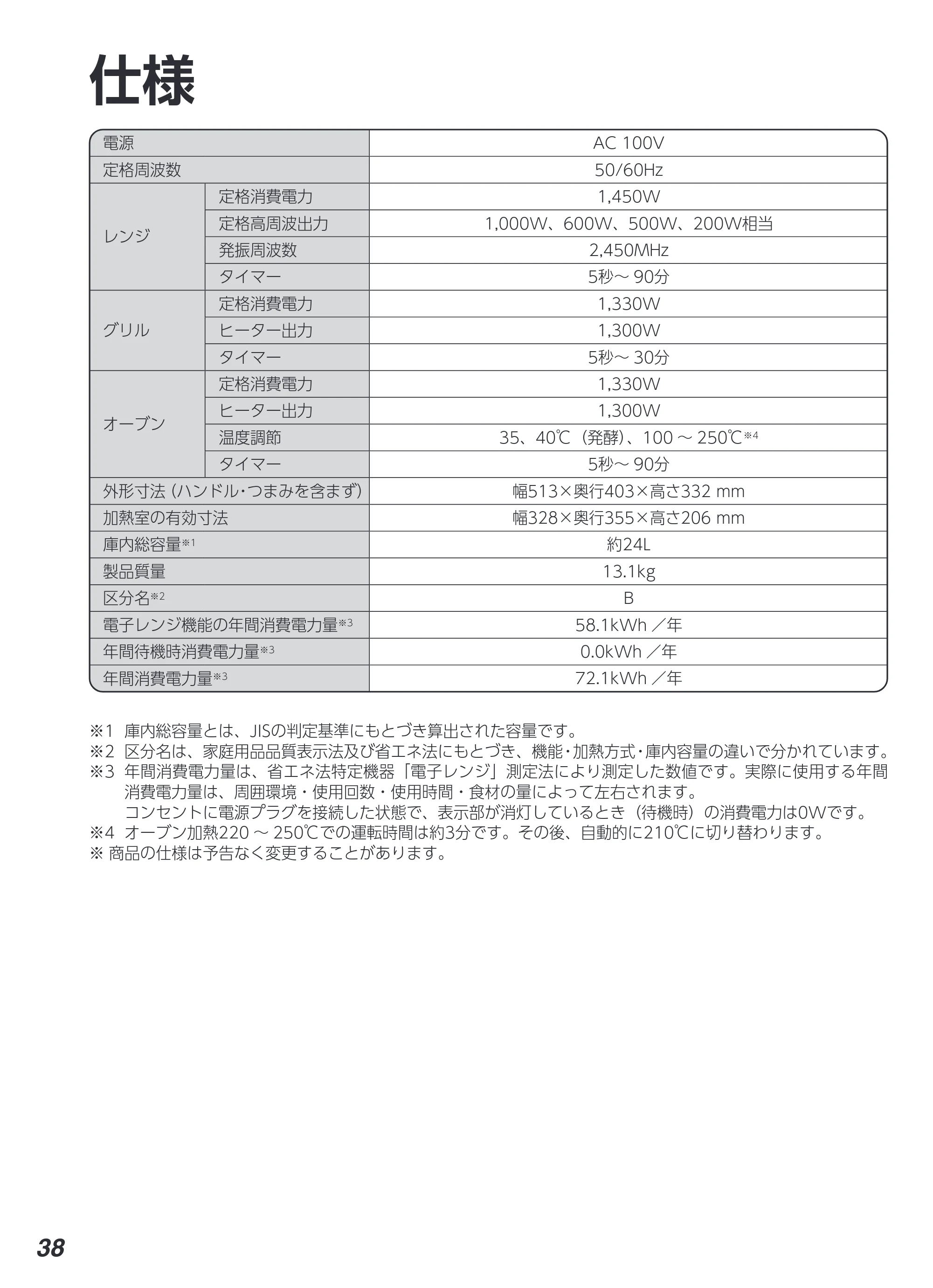 アイリスオーヤマ MO-F2404 取扱説明書 — 原本ページ — 38ページ
