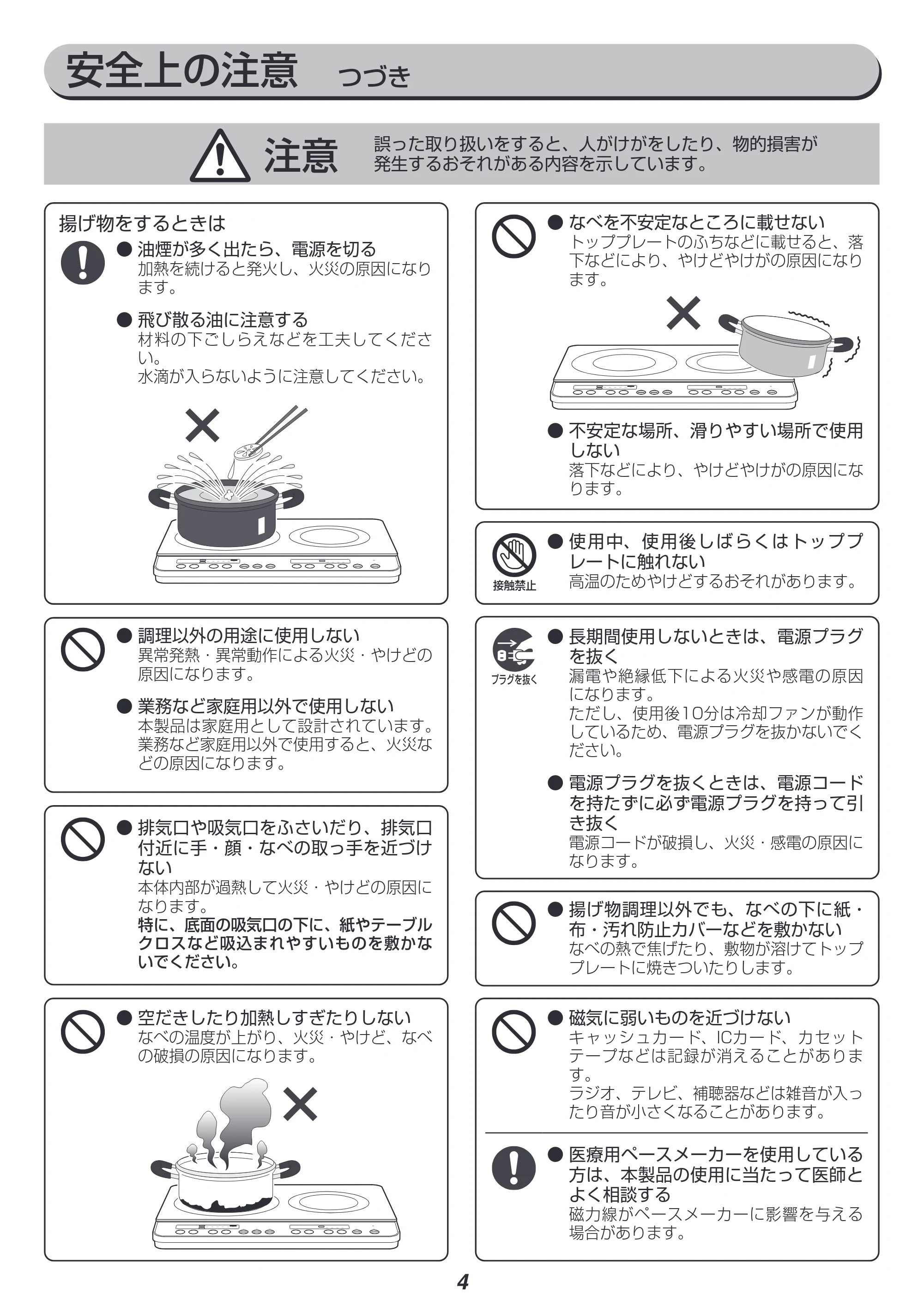 アイリスオーヤマ IHK-WKT23 取扱説明書 — 原本ページ — 4ページ