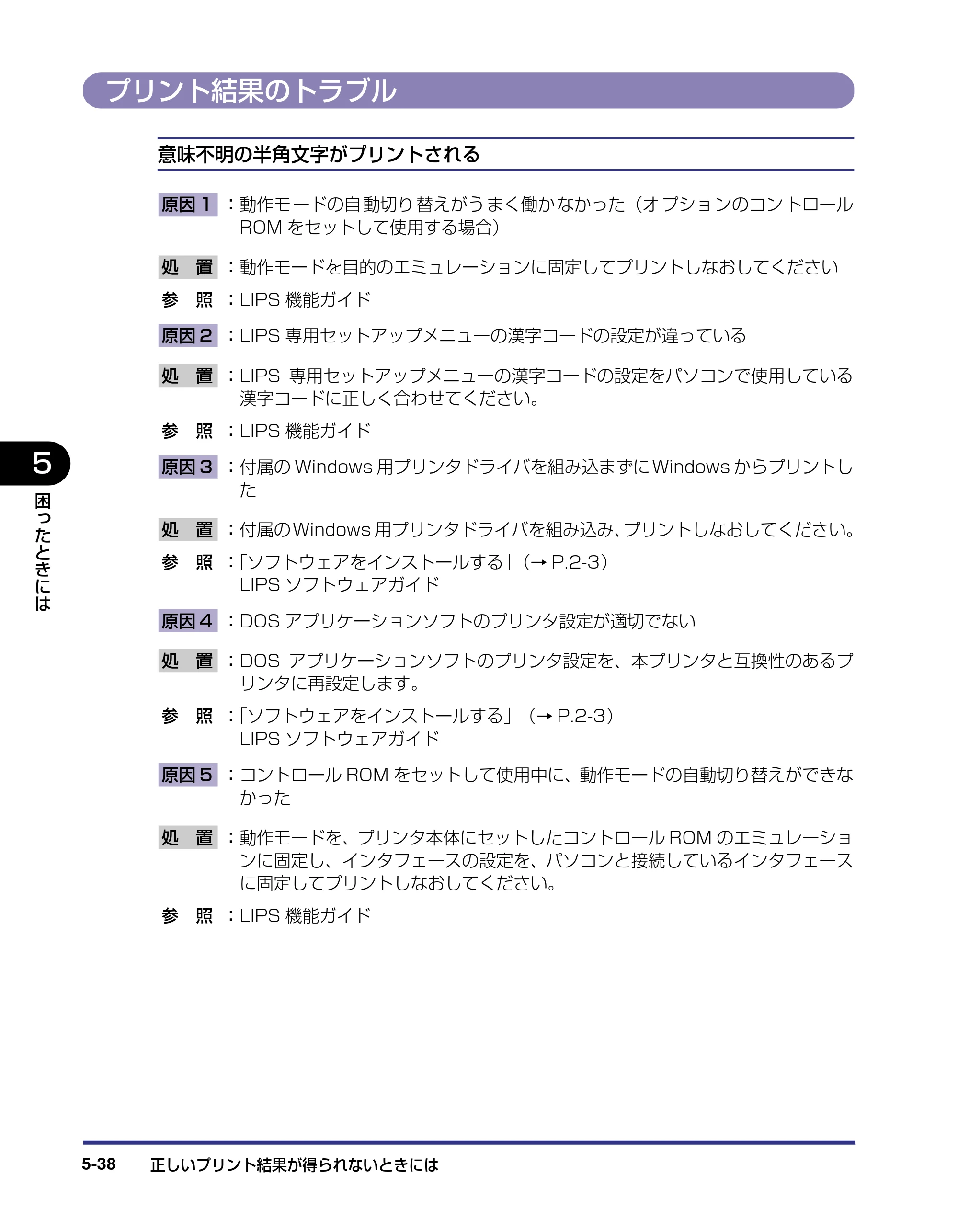 キヤノン LBP-1310 ユーザーズガイド 2006年5月25日更新 （PDF形式／3.71Mバイト） — プリント結果のトラブル — 原本ページ — 166ページ