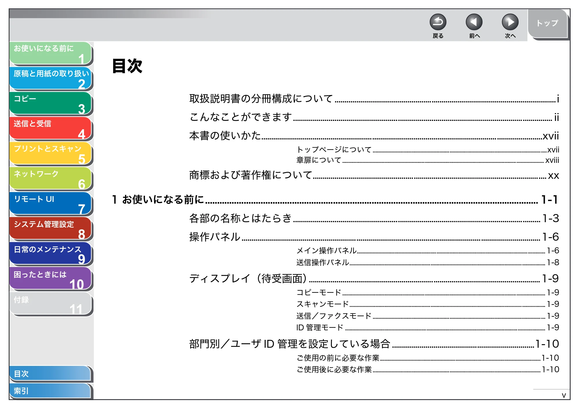 キヤノン MF4680 操作ガイド（総合編） （PDF形式／16.39Mバイト） — 目次 — 原本ページ — 6ページ