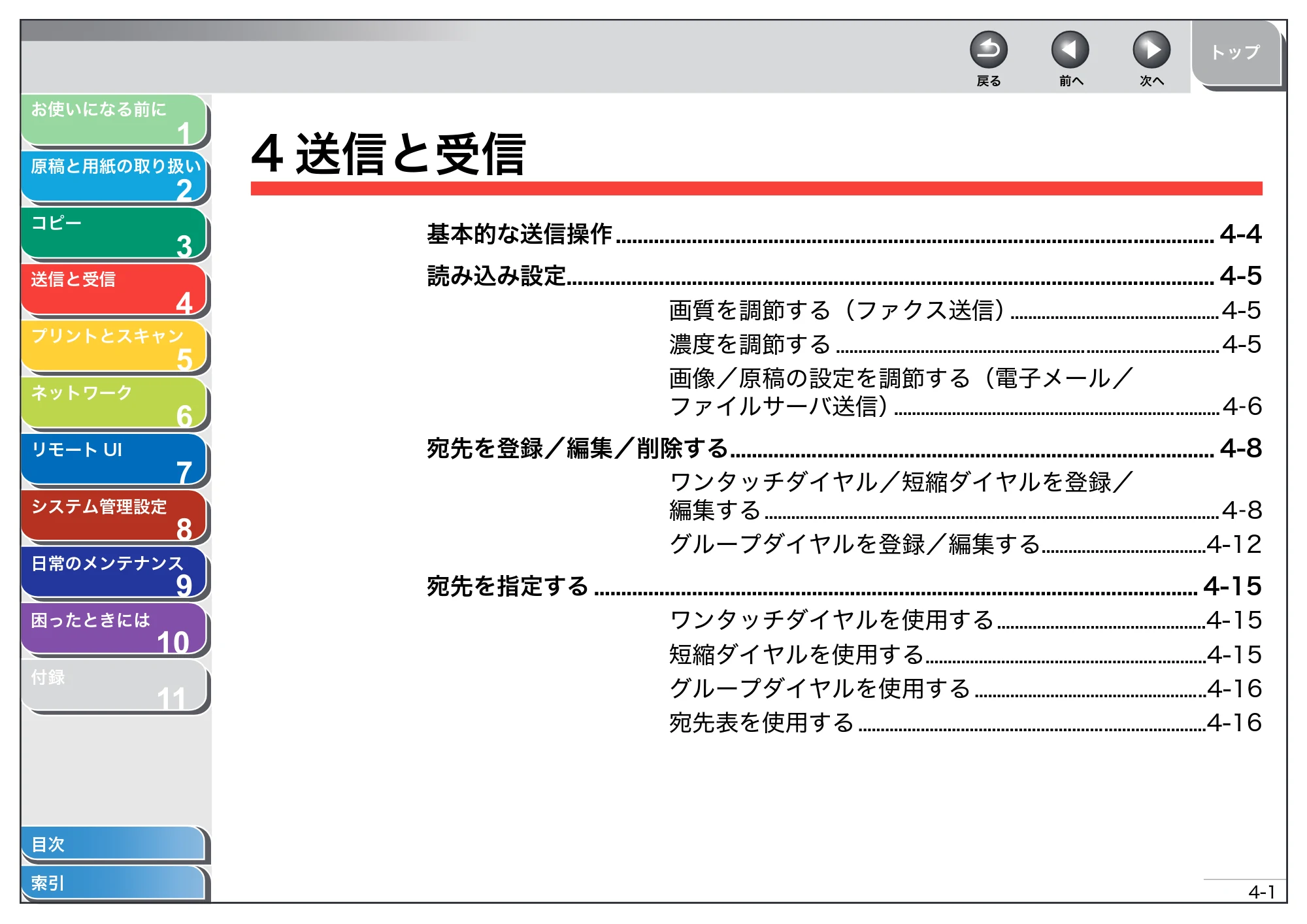 キヤノン MF4680 操作ガイド(総合編) (PDF形式/16.39Mバイト) — 4 送信と受信 — 原本ページ — 59ページ