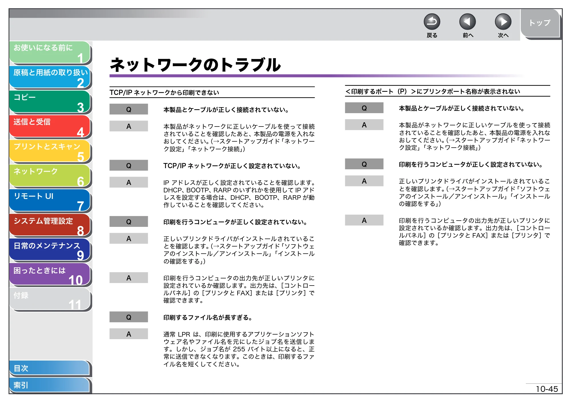 キヤノン MF4680 操作ガイド（総合編） （PDF形式／16.39Mバイト） — ネットワークのトラブル — 原本ページ — 242ページ