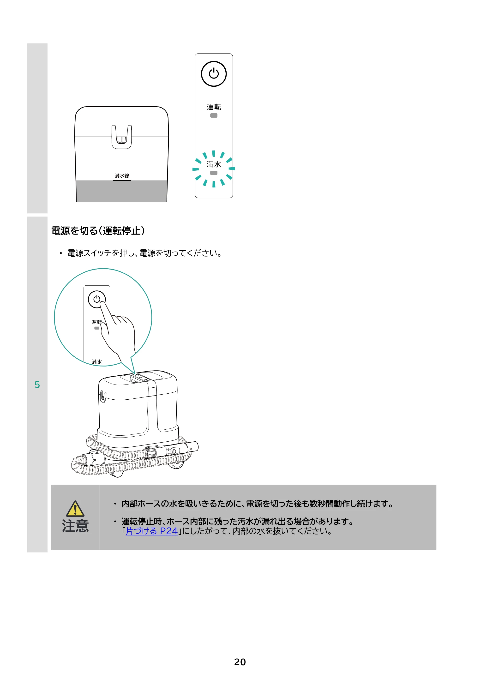 アイリスオーヤマ RNS-P1600-HW 取扱説明書 — 原本ページ — 20ページ